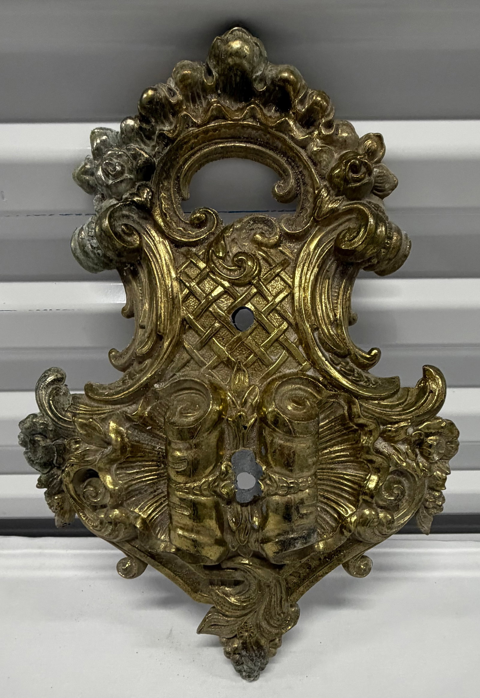 Gilt Bronze Rococo Style Escutcheon Plate - 2