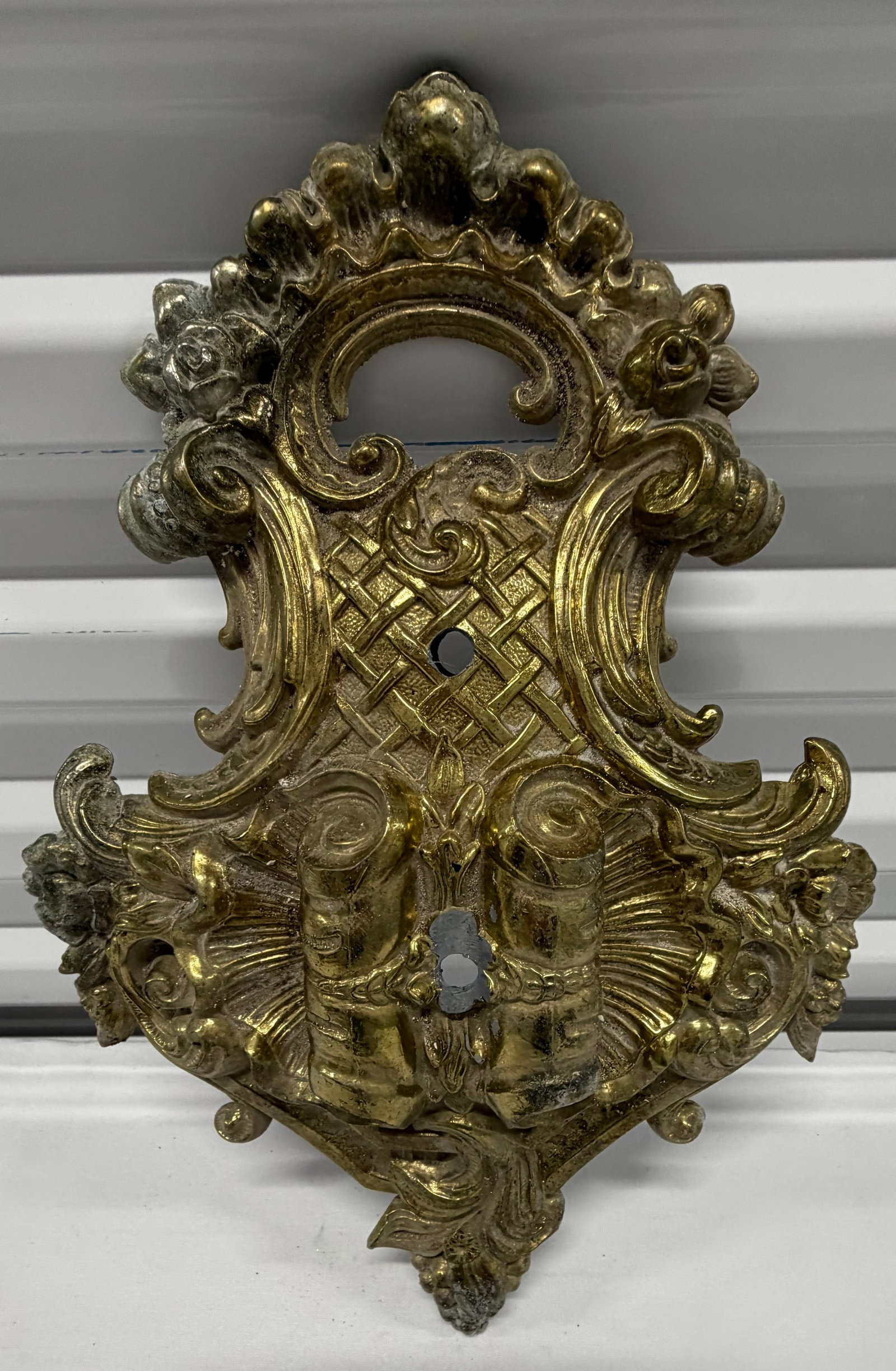 Gilt Bronze Rococo Style Escutcheon Plate - 3