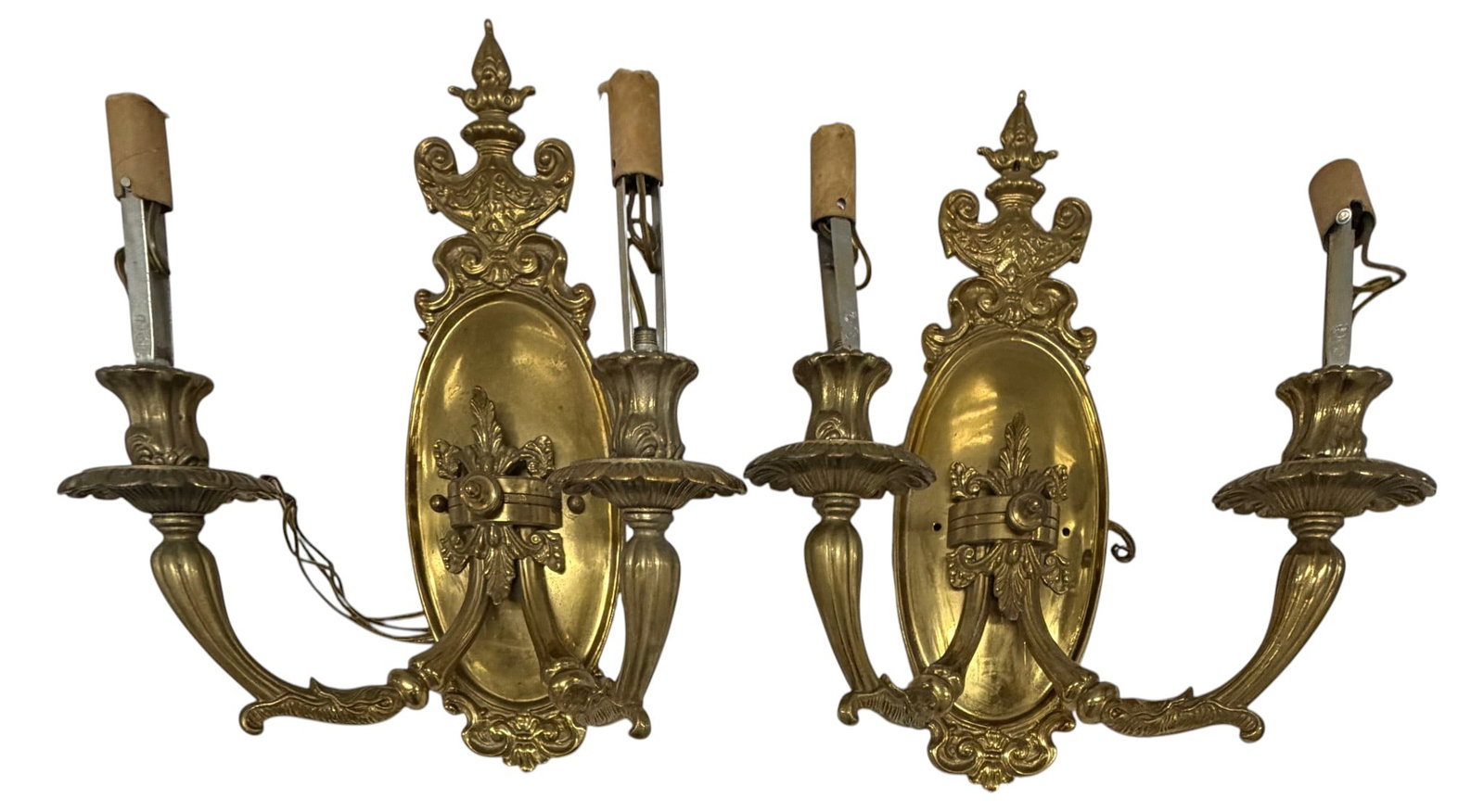 Pair of Rococo Revival Gilt Bronze Two-Light Sconces (1 of 5)