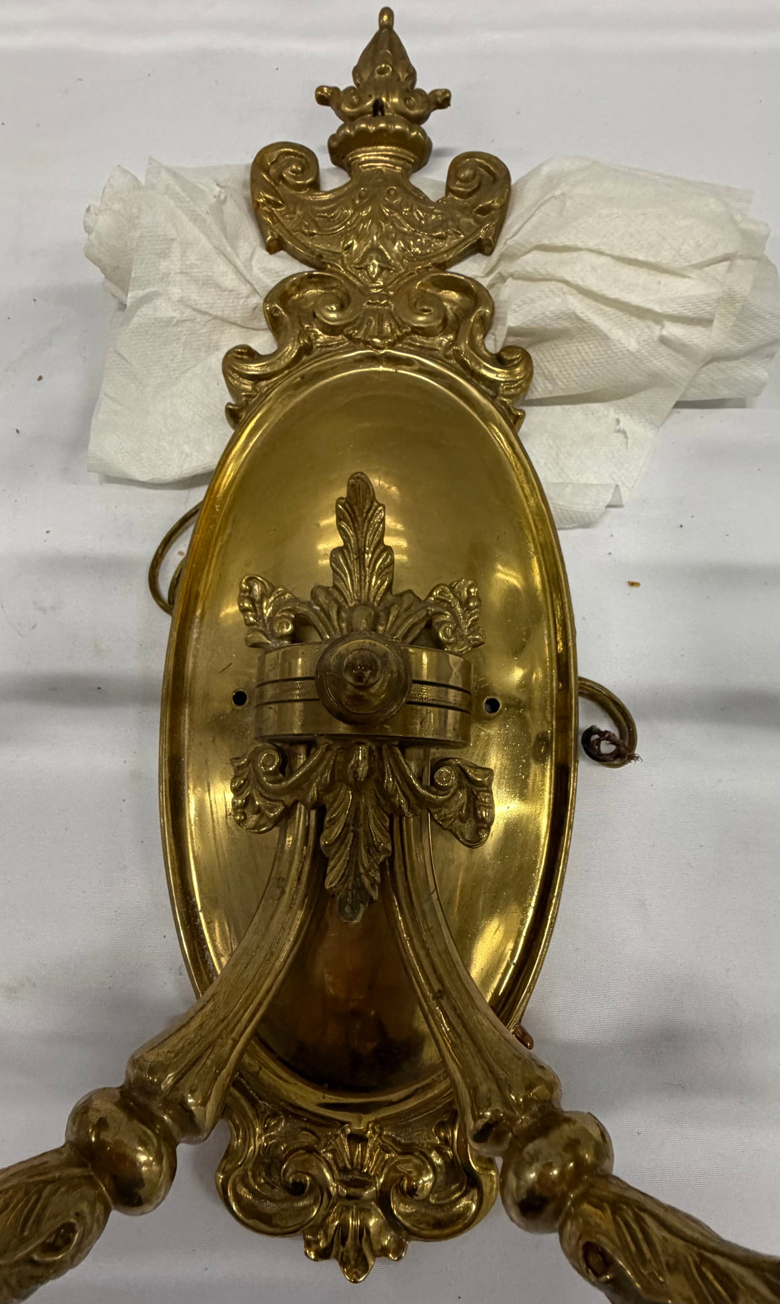 Pair of Rococo Revival Gilt Bronze Two-Light Sconces - 5