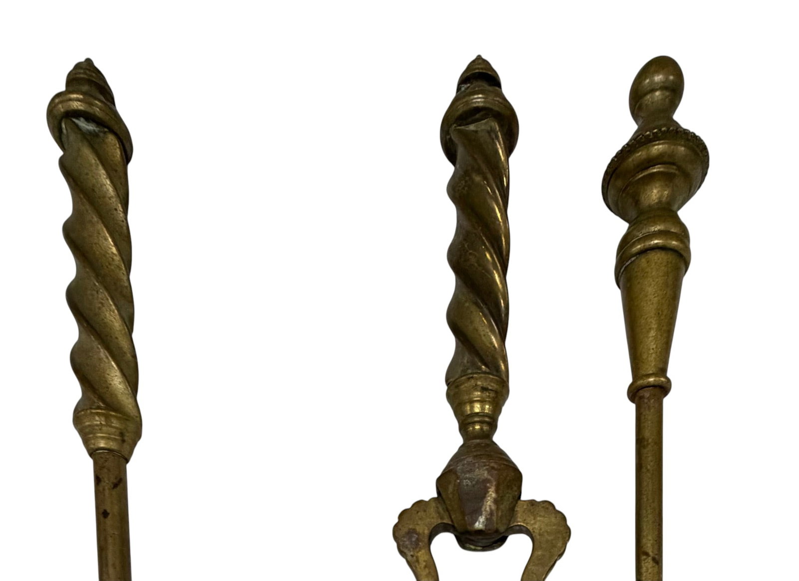 Three-Piece Brass Fireplace Tool Set (1 of 4)