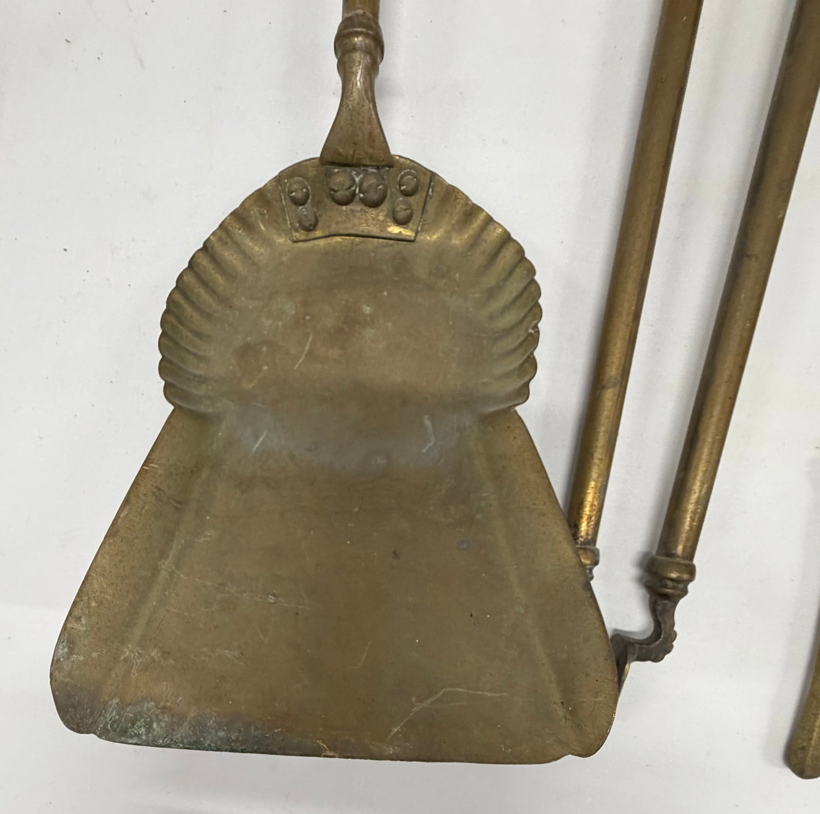 Three-Piece Brass Fireplace Tool Set - 4