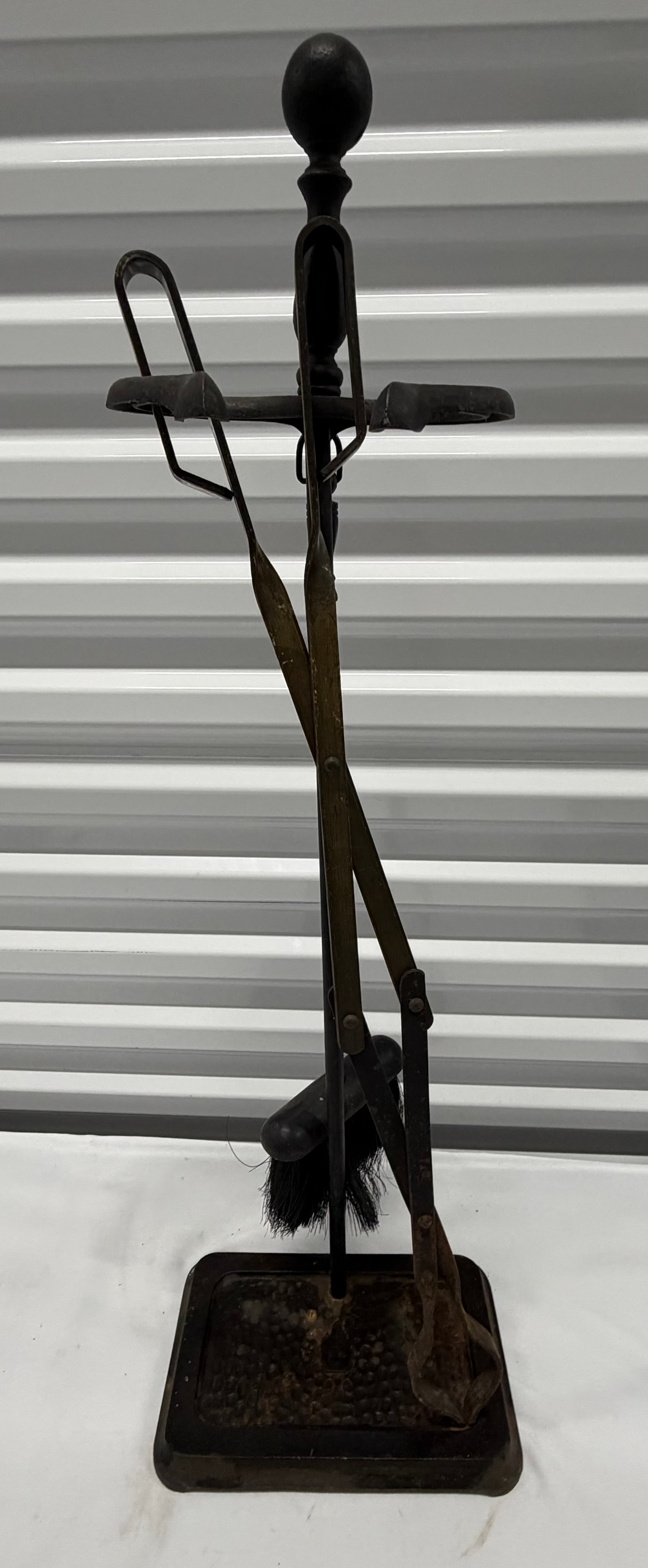 Vintage Cast Iron Fireplace Tool Set - 3