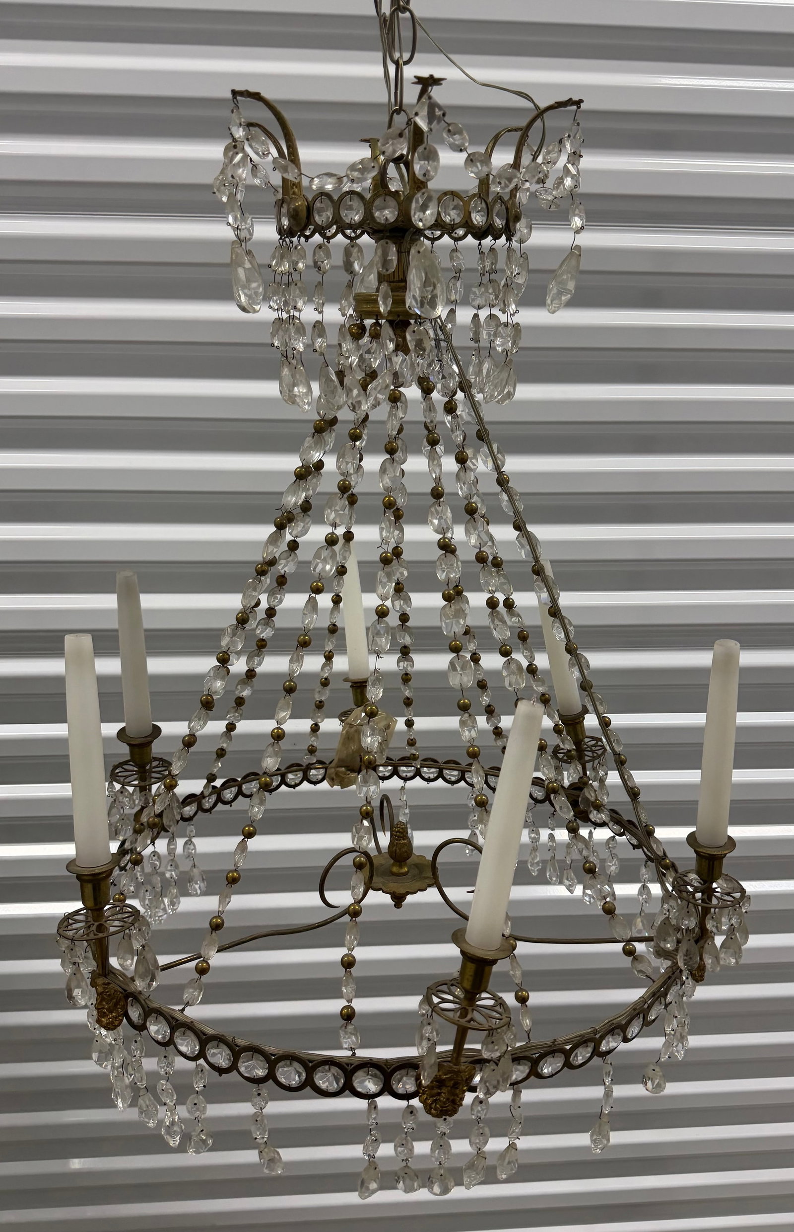 Gilt Bronze and Cut Crystal Chandelier, 20th Century - 2
