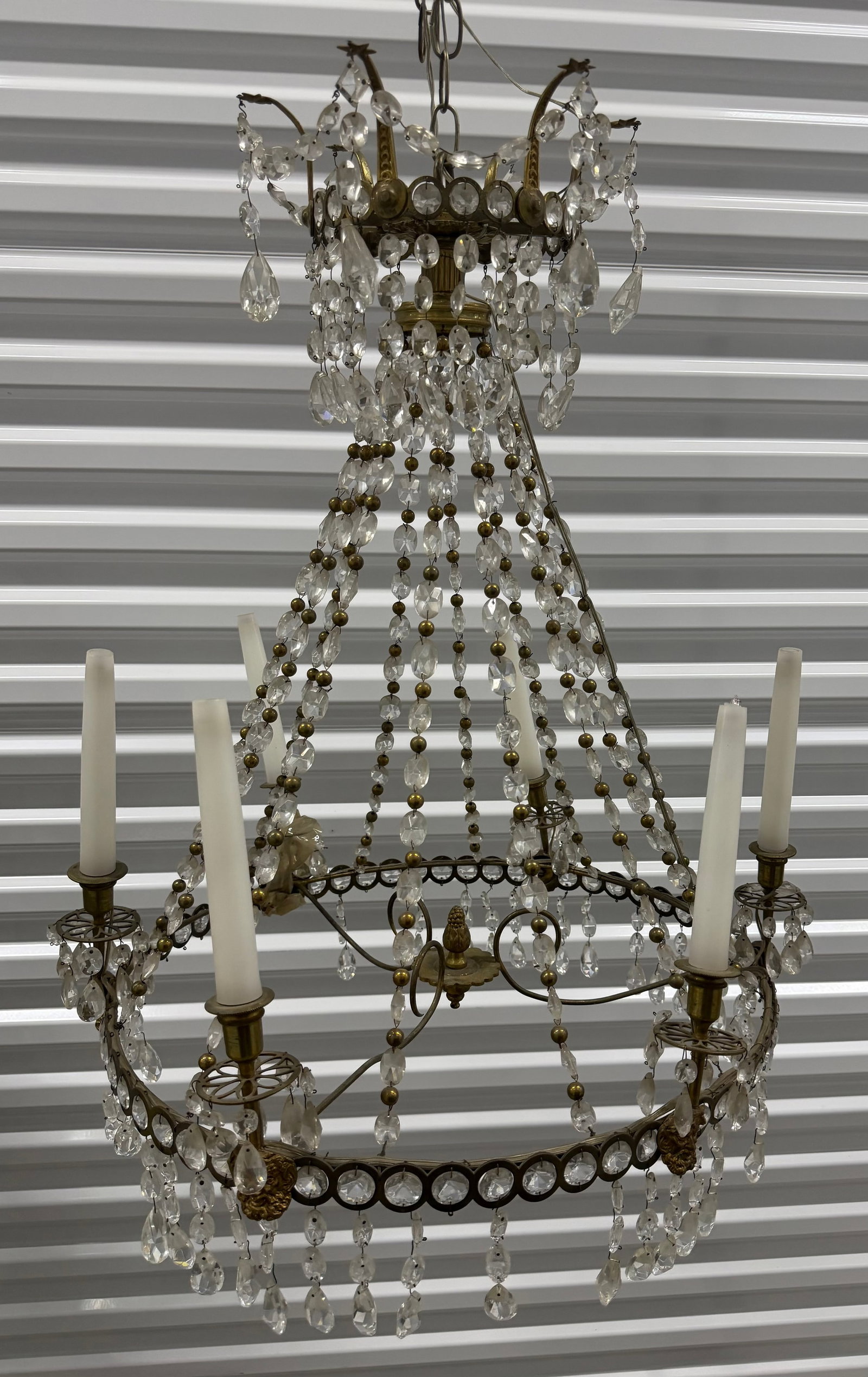 Gilt Bronze and Cut Crystal Chandelier, 20th Century - 4