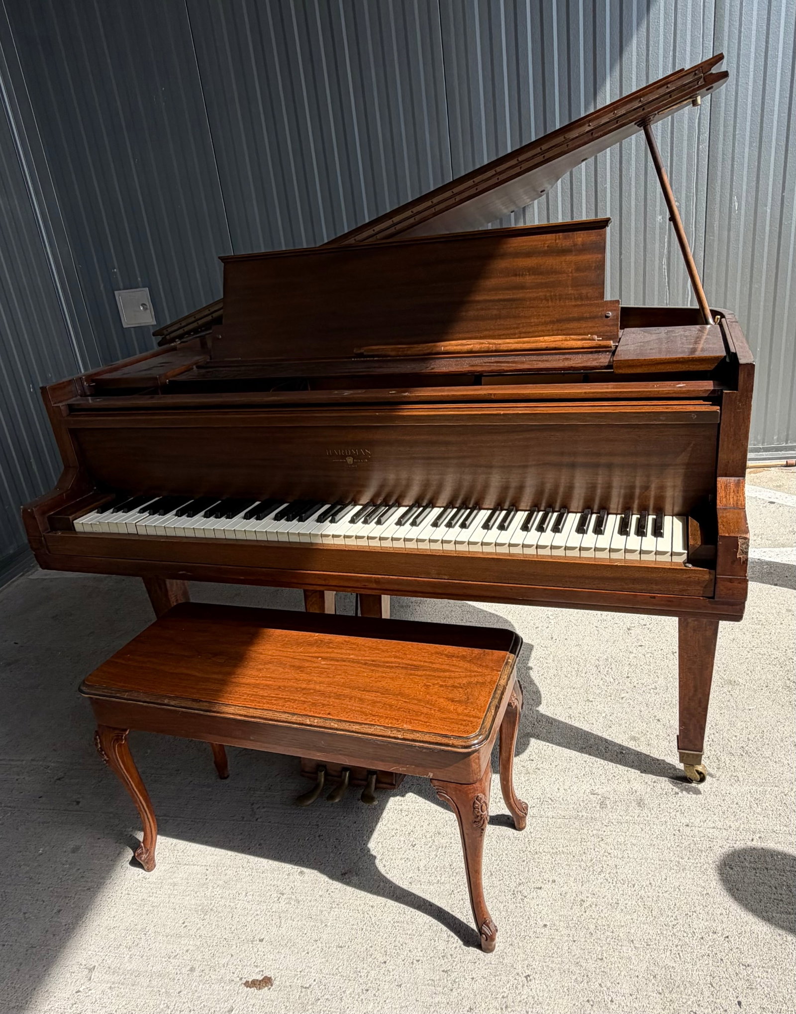 Hardman, Peck & Co. Grand Piano with Matching Bench - 2