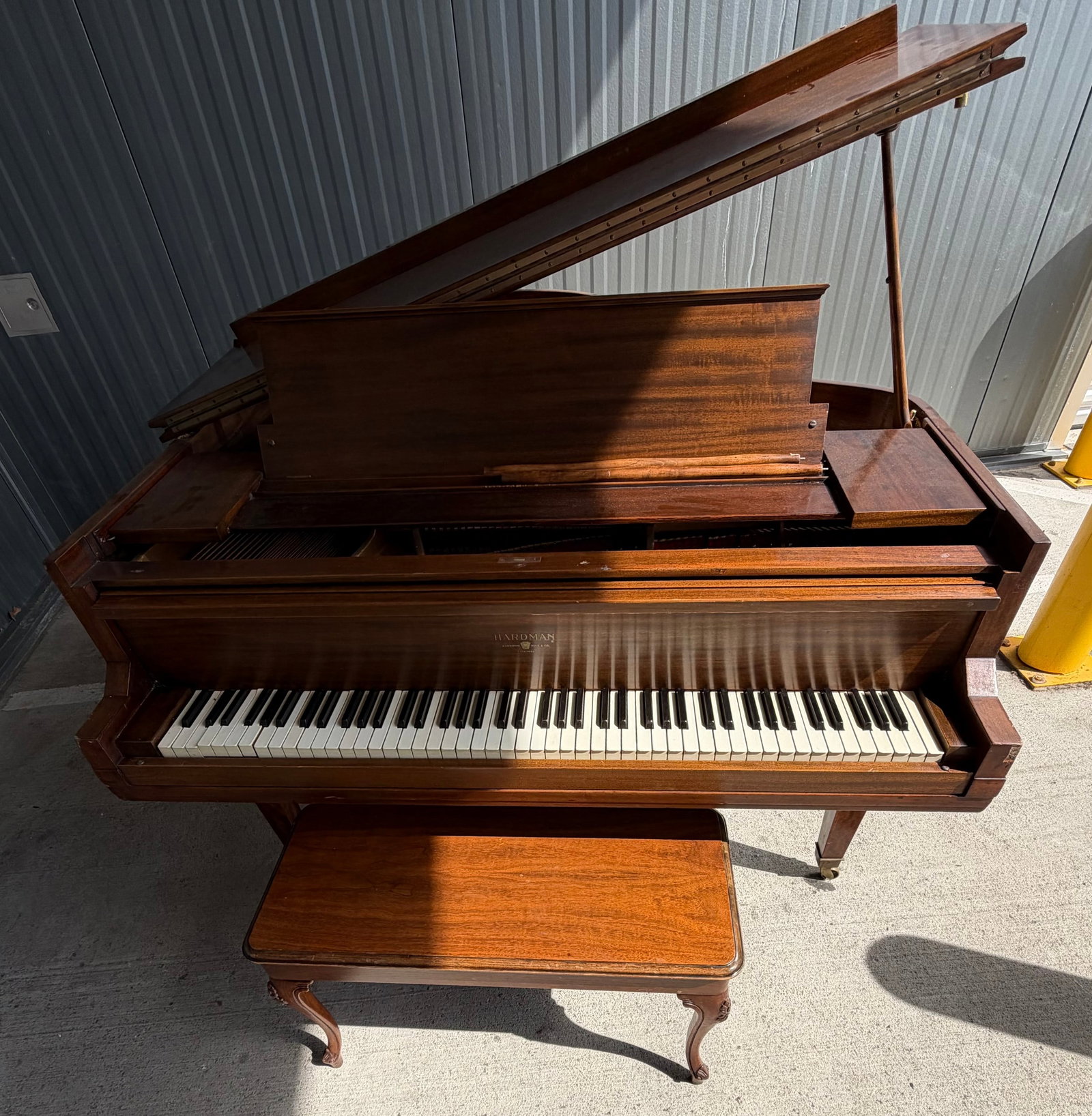Hardman, Peck & Co. Grand Piano with Matching Bench - 3