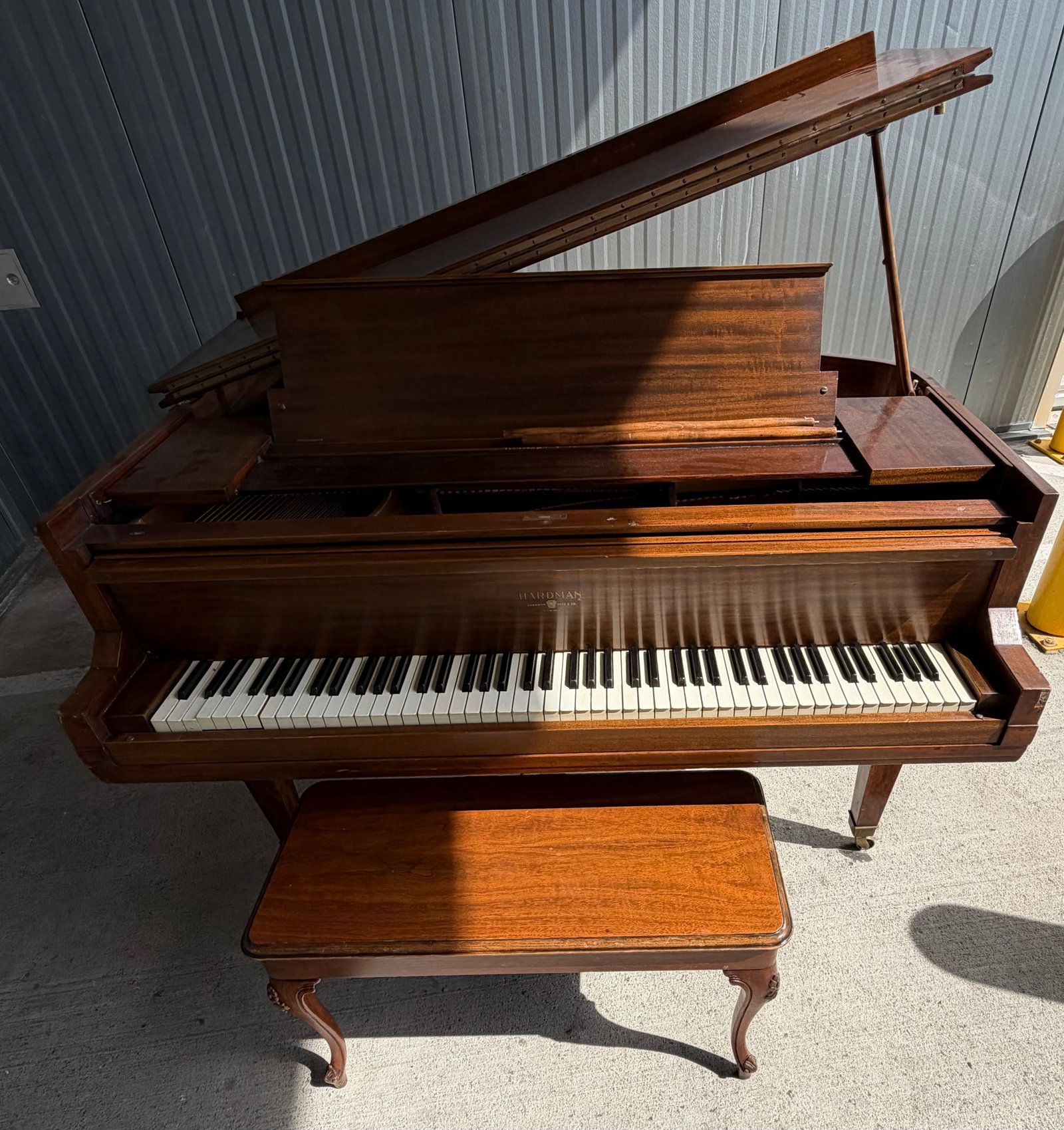 Hardman, Peck & Co. Grand Piano with Matching Bench - 4