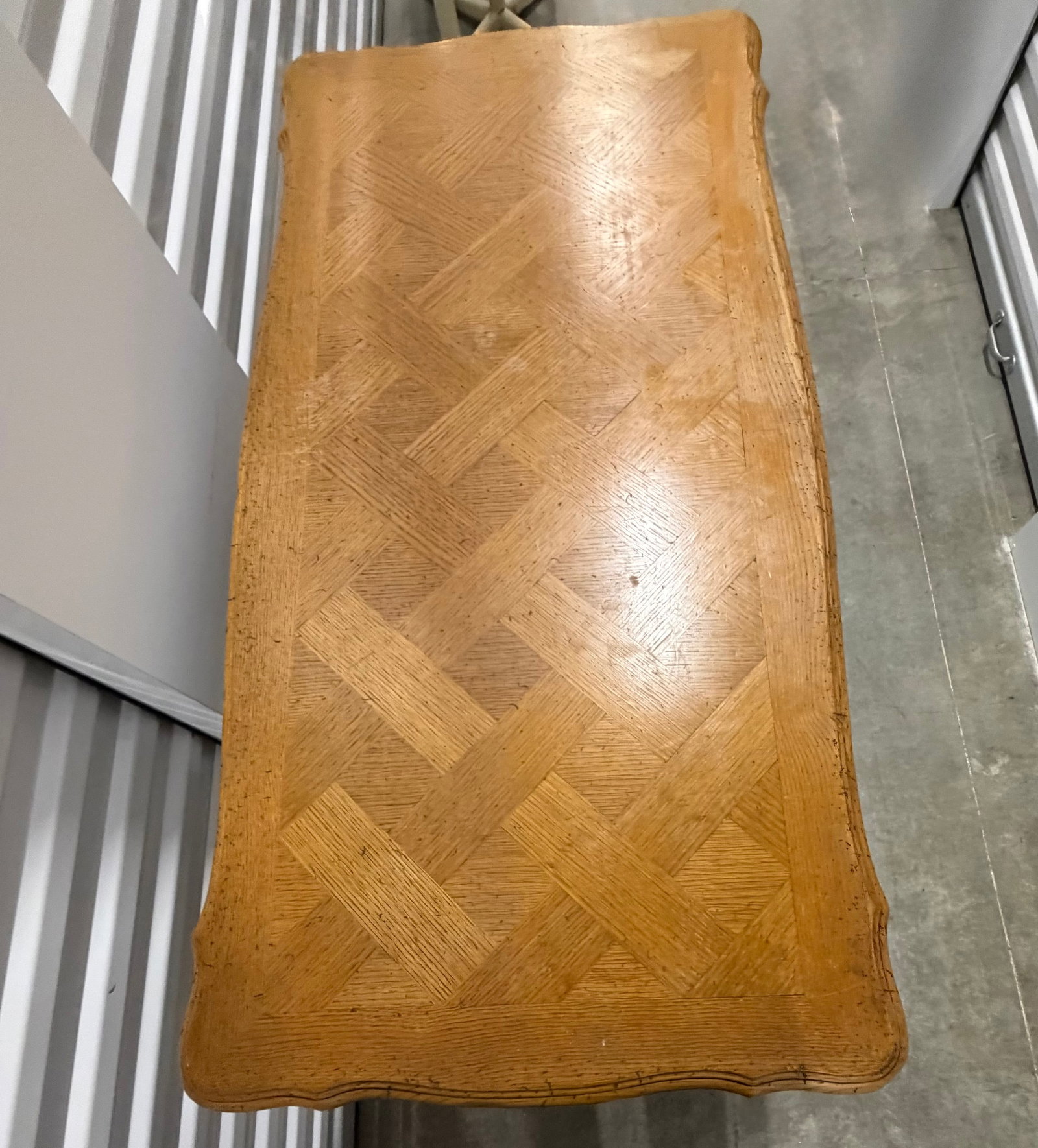French Provincial Style Parquetry Top Coffee Table - 3