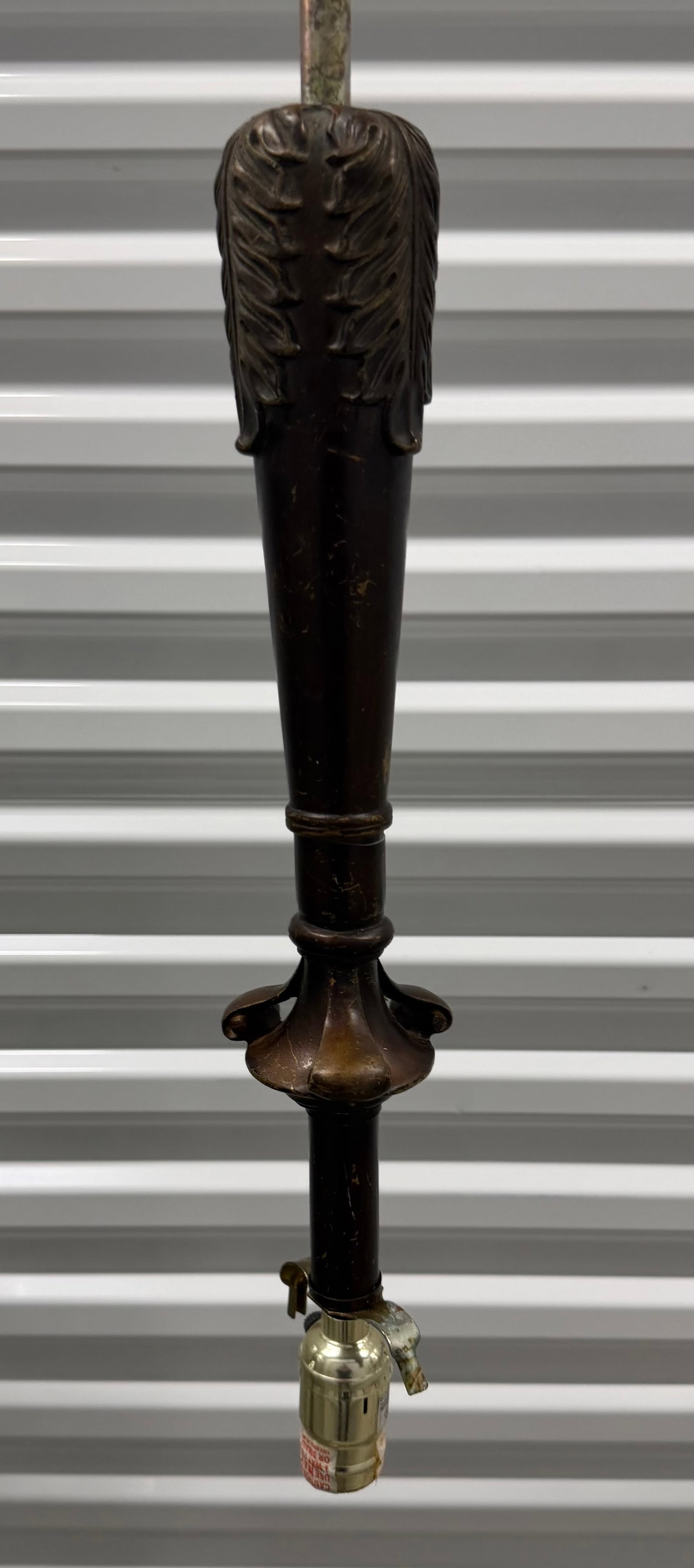 Vintage Cast Metal Floor Lamp Standard - 2
