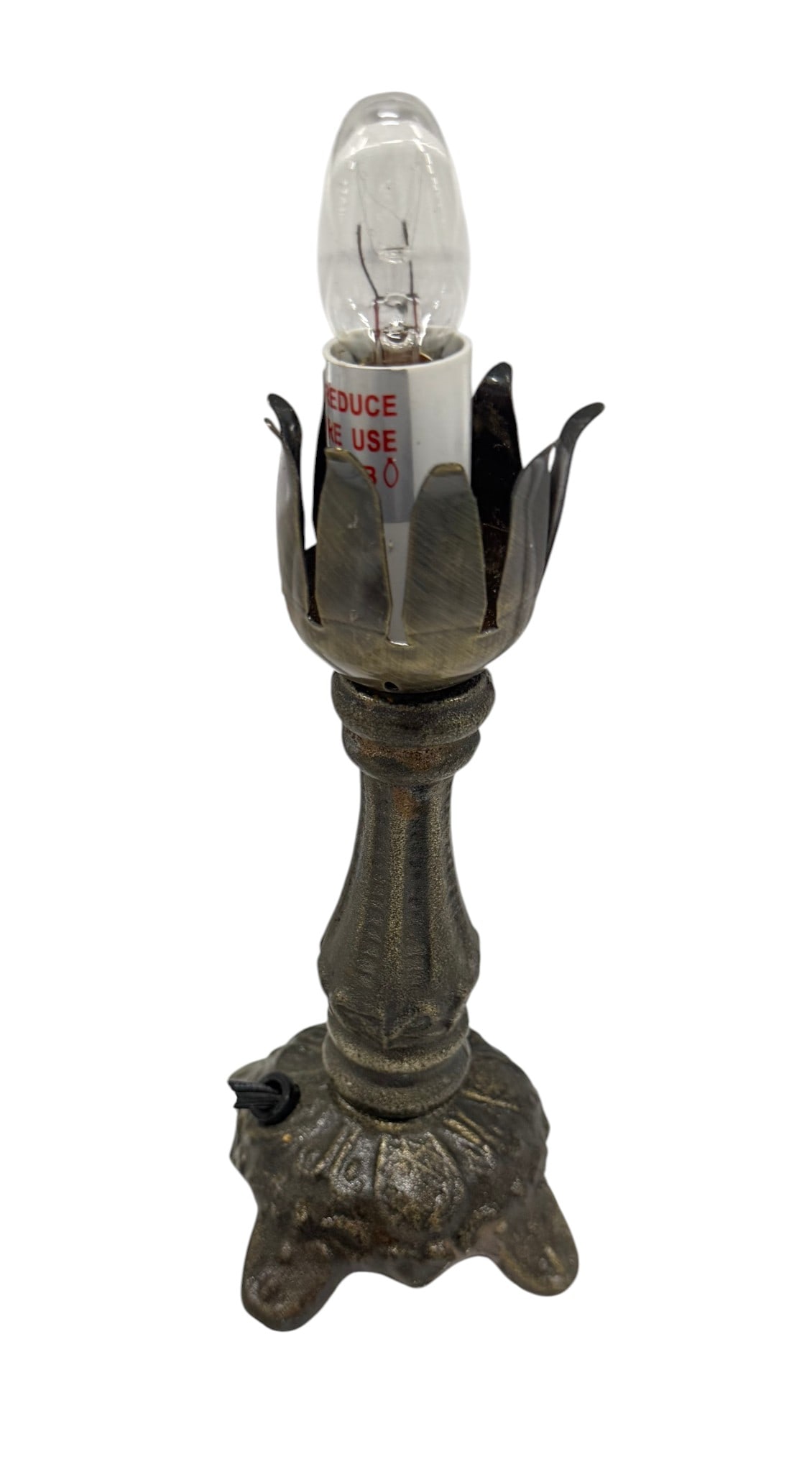 Vintage Cast Metal Boudoir Lamp (1 of 3)