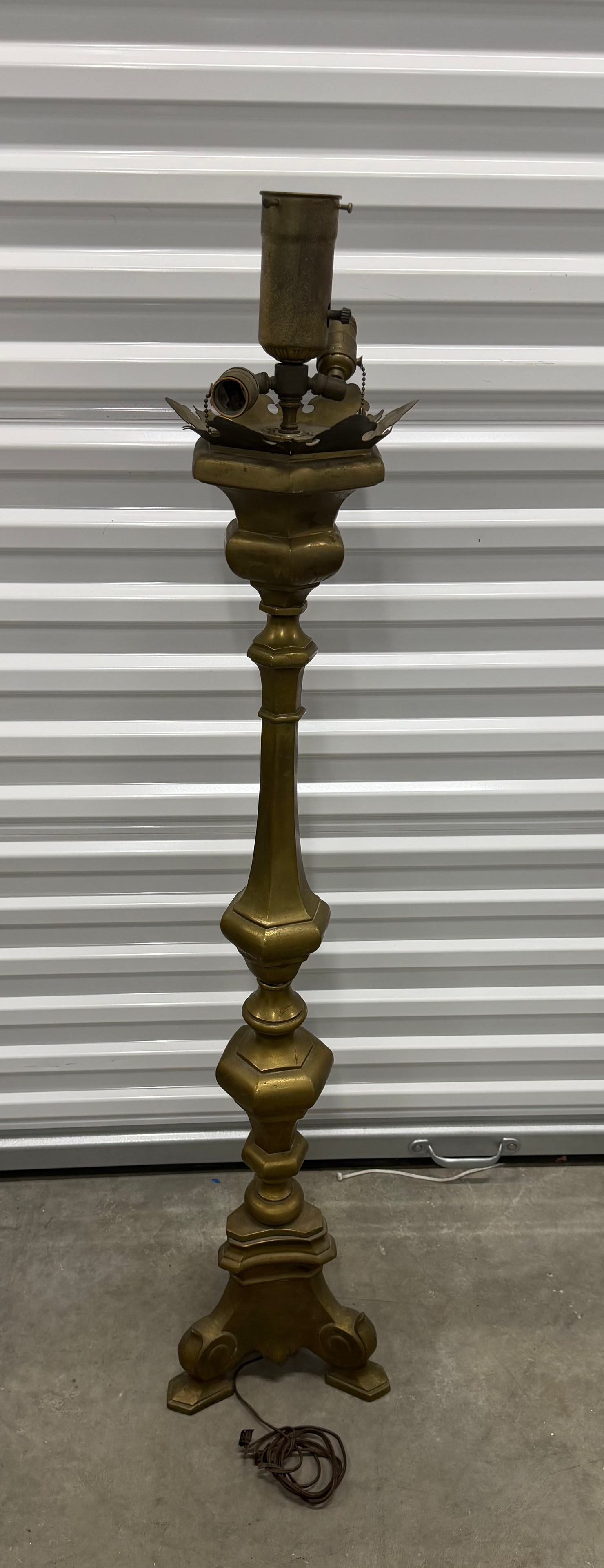 Patinated Brass Standard Lamp - 2