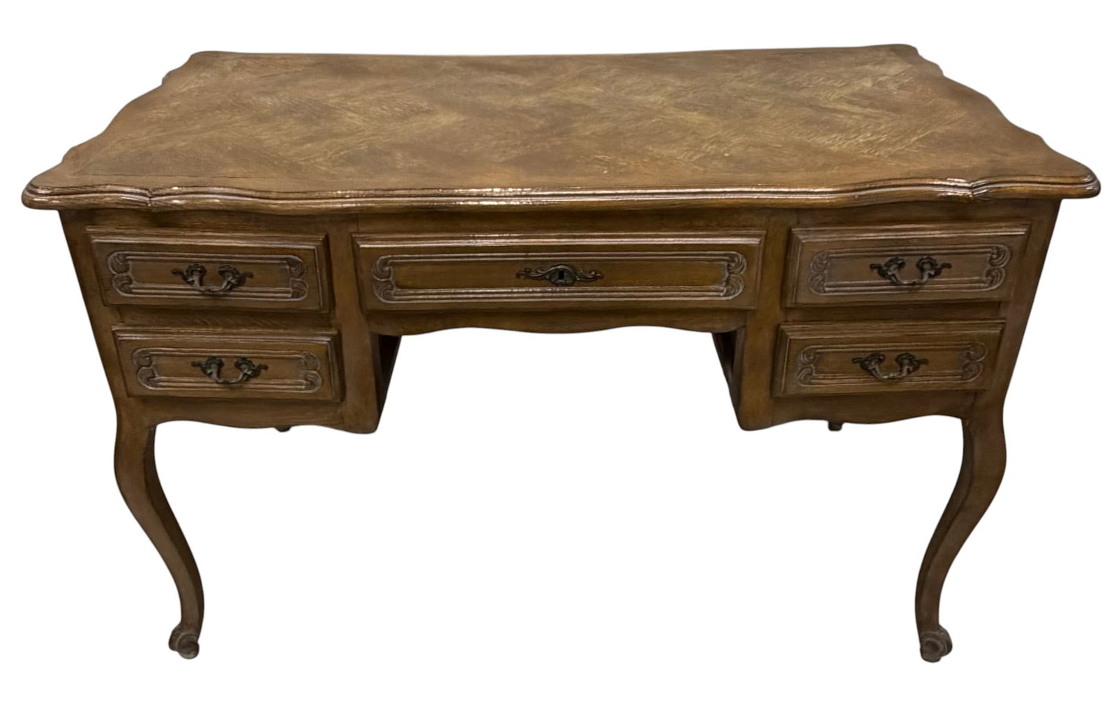 French Provincial Style Carved Wood Writing Desk (1 of 8)
