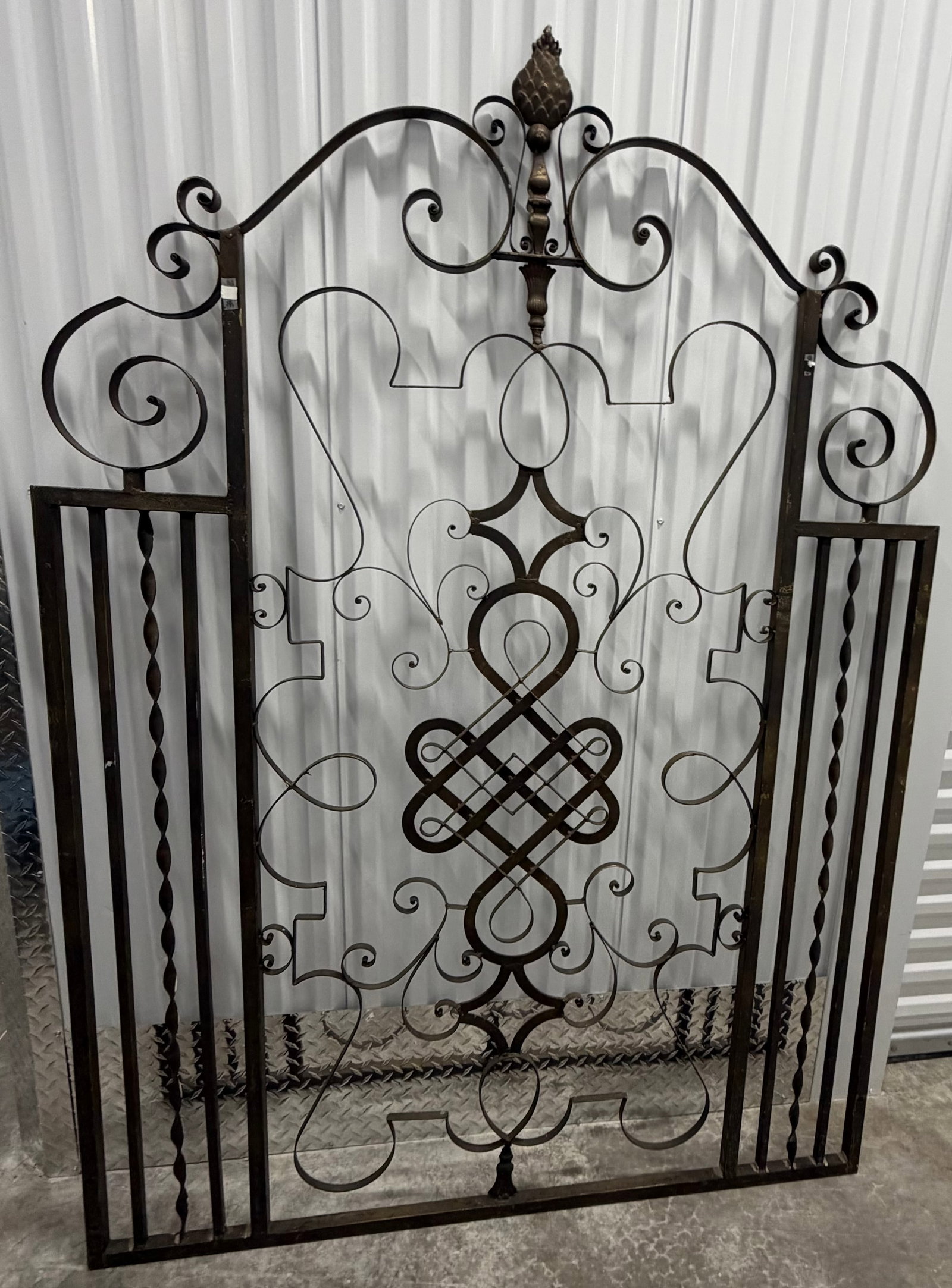 Wrought Iron Decorative Gate with Acorn Finial - 3