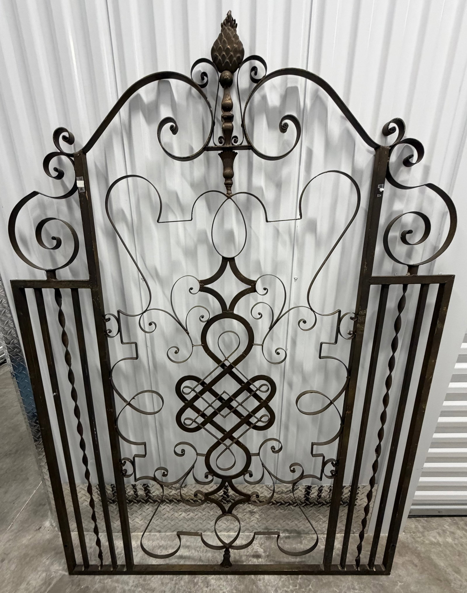 Wrought Iron Decorative Gate with Acorn Finial - 4