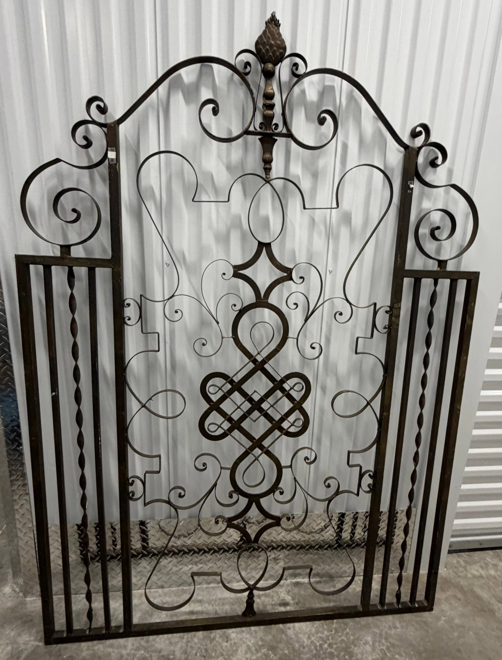 Wrought Iron Decorative Gate with Acorn Finial - 5