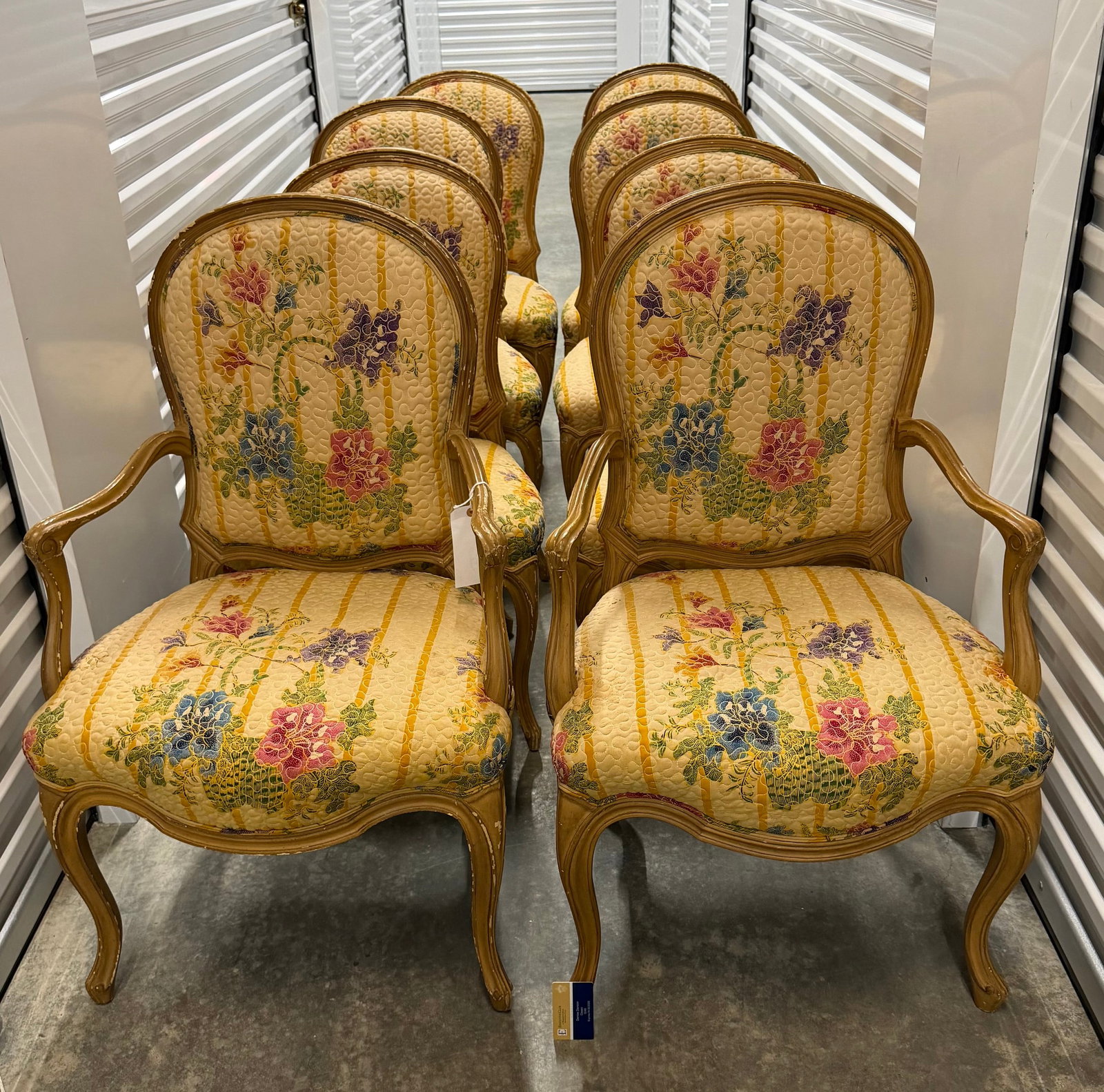 Set of Eight French Provincial Style Dining Chairs - 2