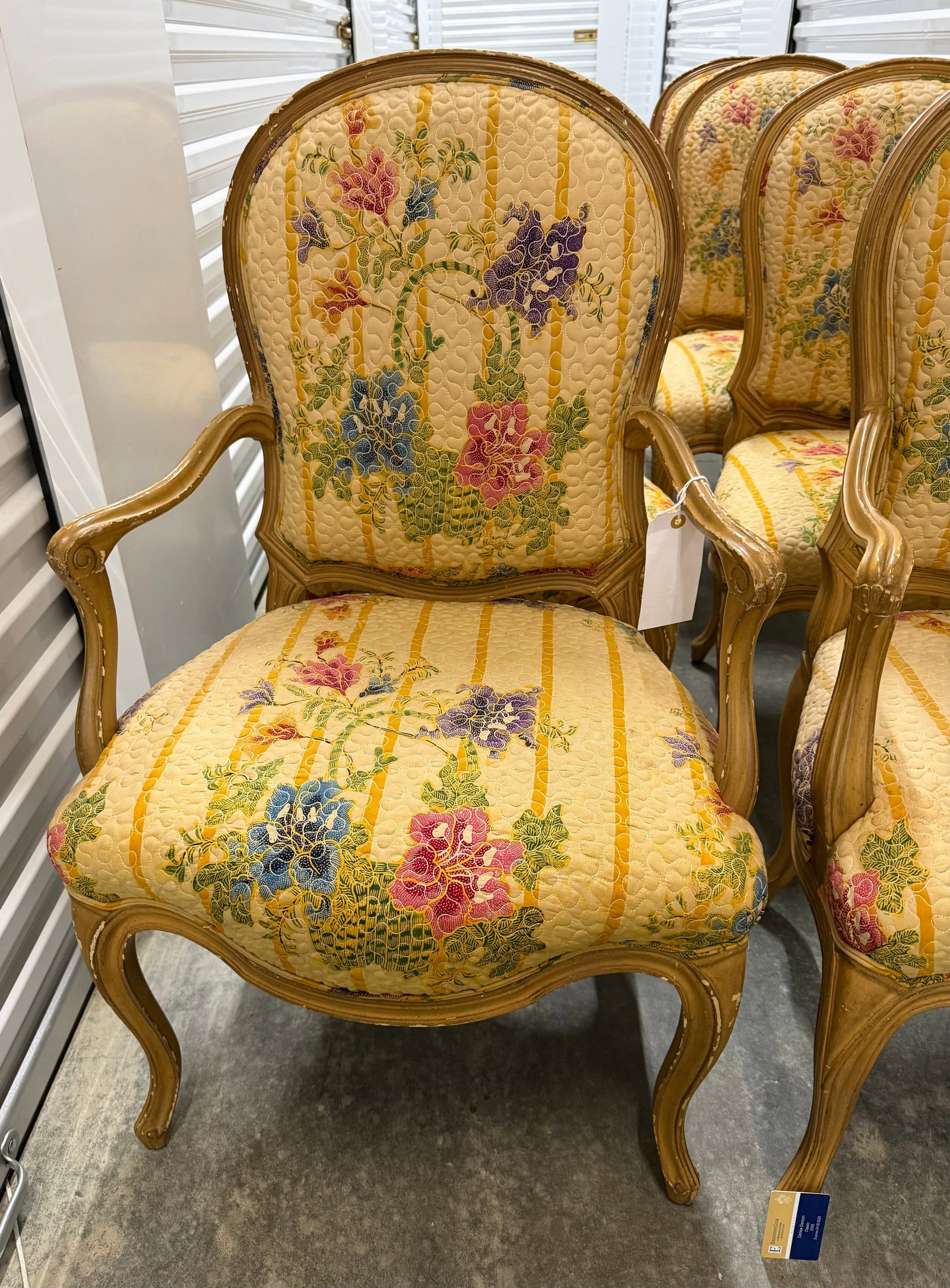 Set of Eight French Provincial Style Dining Chairs - 4