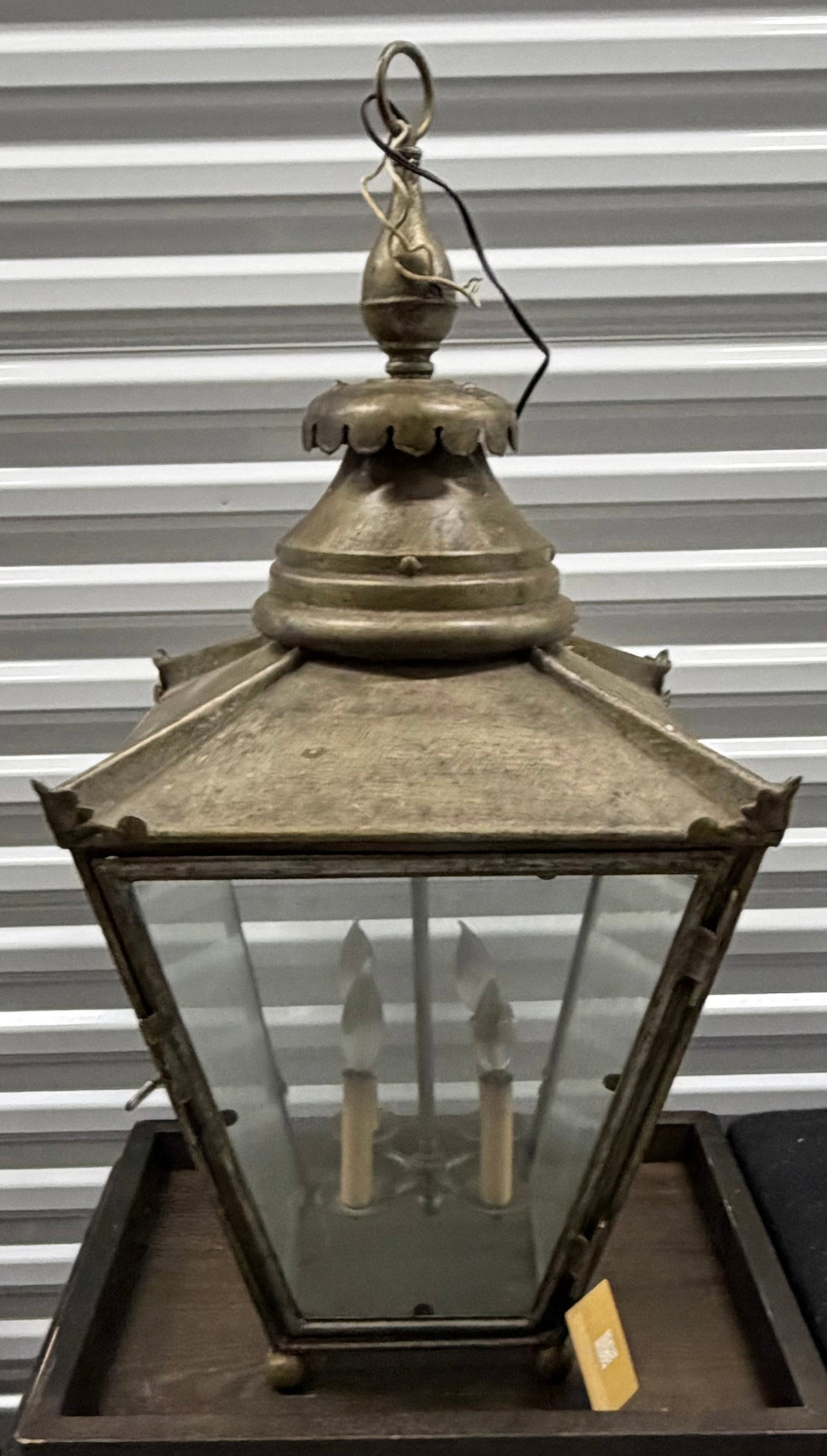 Colonial Style Verdigris Patinated Lantern Chandelier - 3