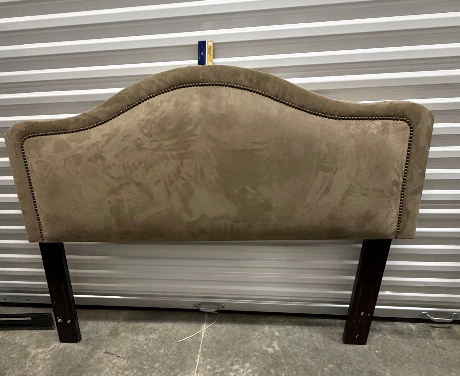 Queen Size Upholstered Headboard with Nailhead Trim - 3