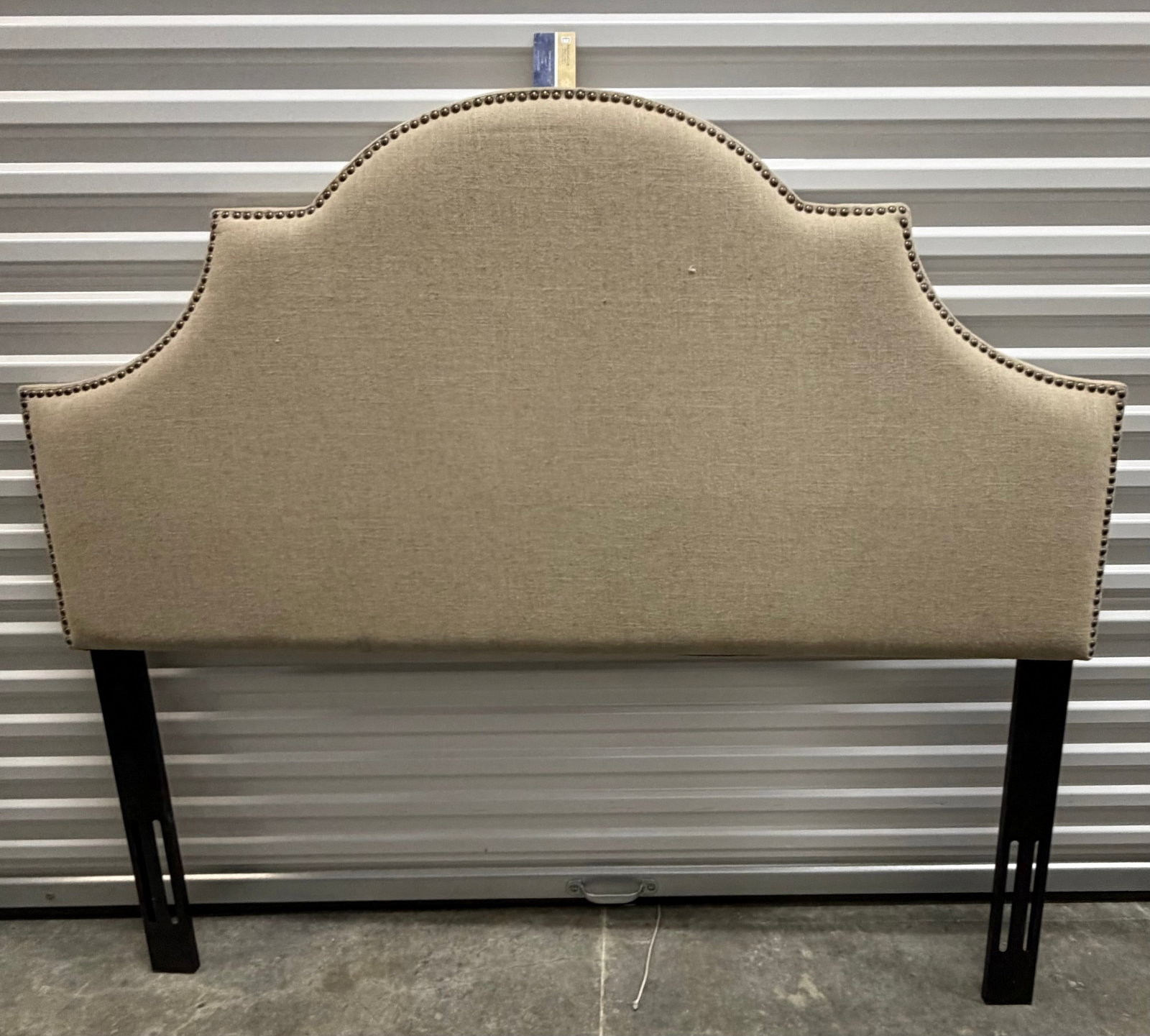 Queen Size Upholstered Headboard with Nailhead Trim - 3