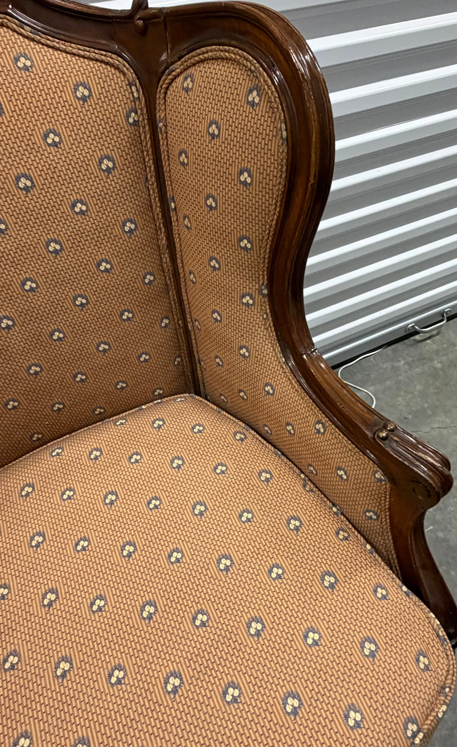 Pair of French Provincial Wingback Armchairs - 3