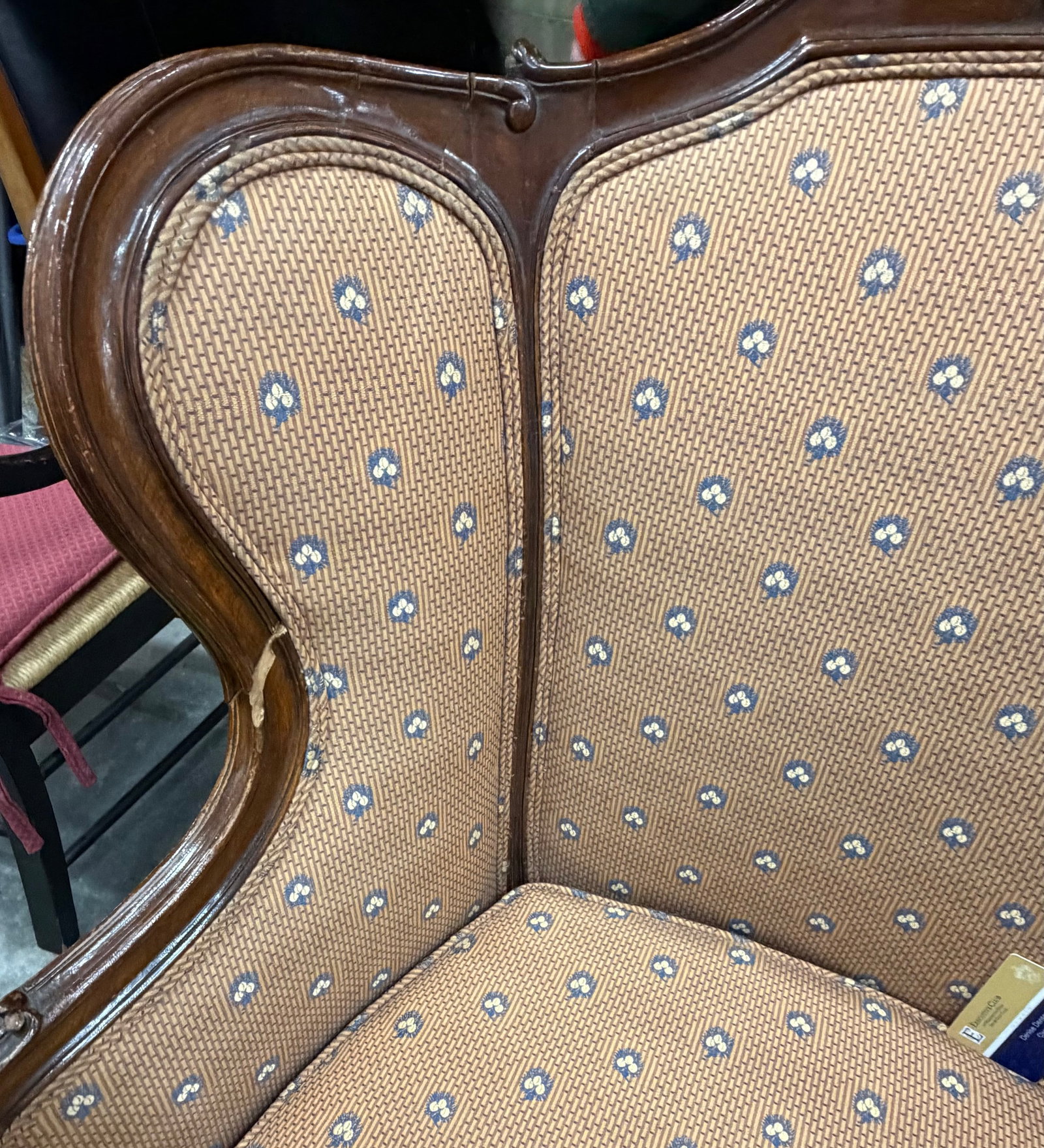 Pair of French Provincial Wingback Armchairs - 6