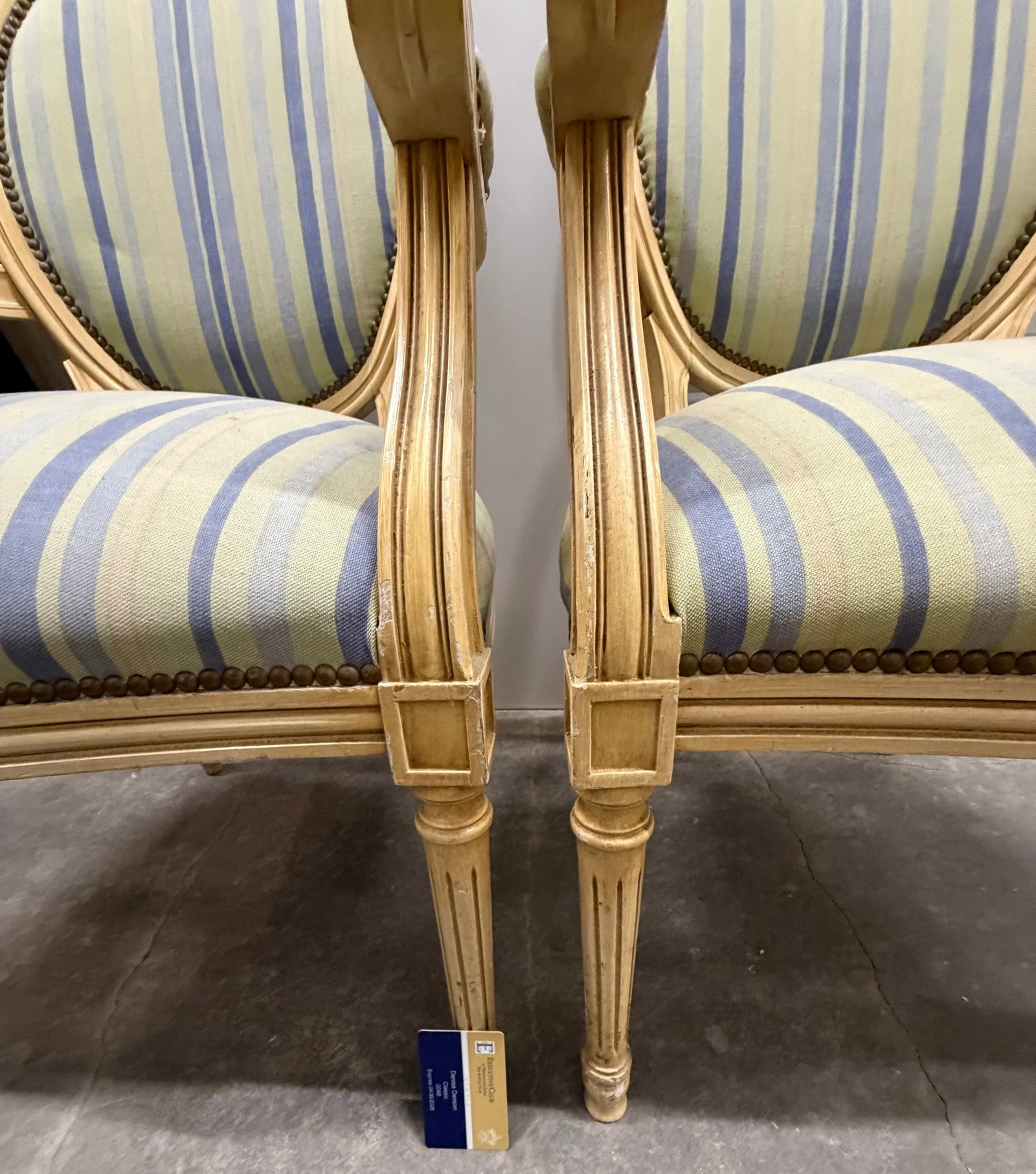 Pair of Louis XVI Style Painted Fauteuils - 5