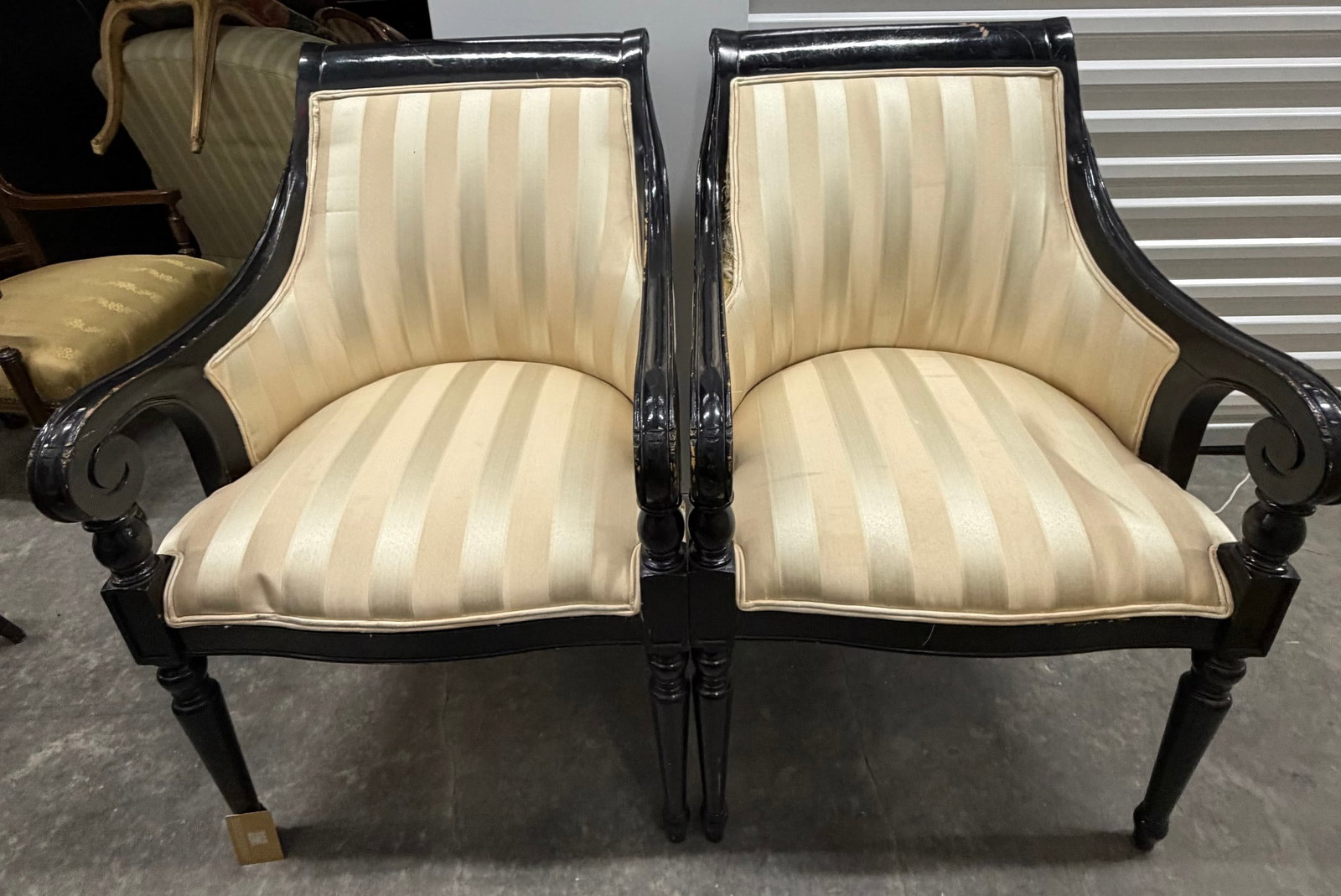 Pair of Regency Style Klismos Chairs - 5