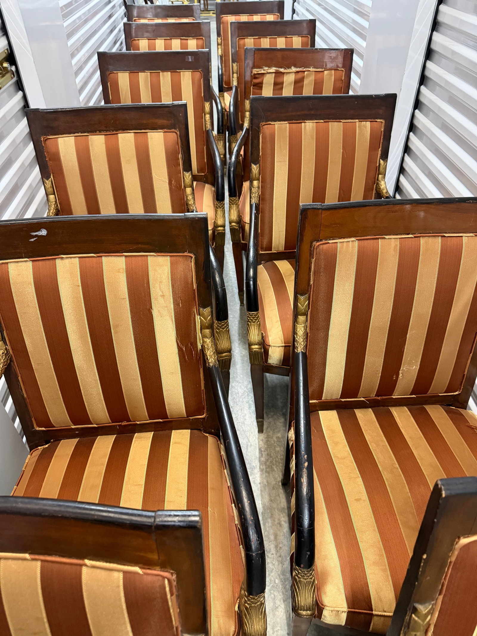 Set of Twelve Empire Style Armchairs - 11