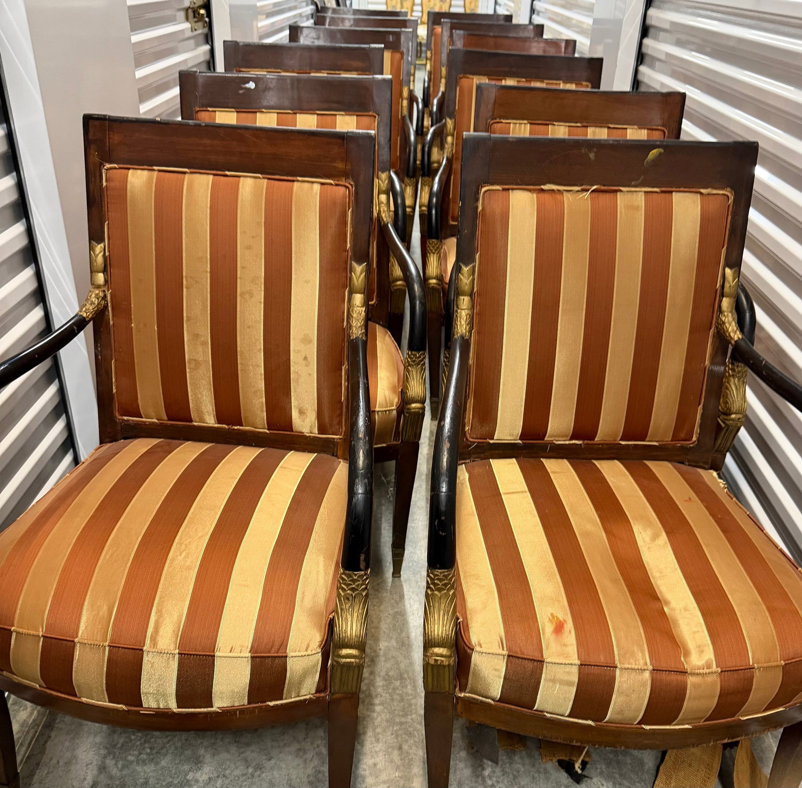 Set of Twelve Empire Style Armchairs - 3