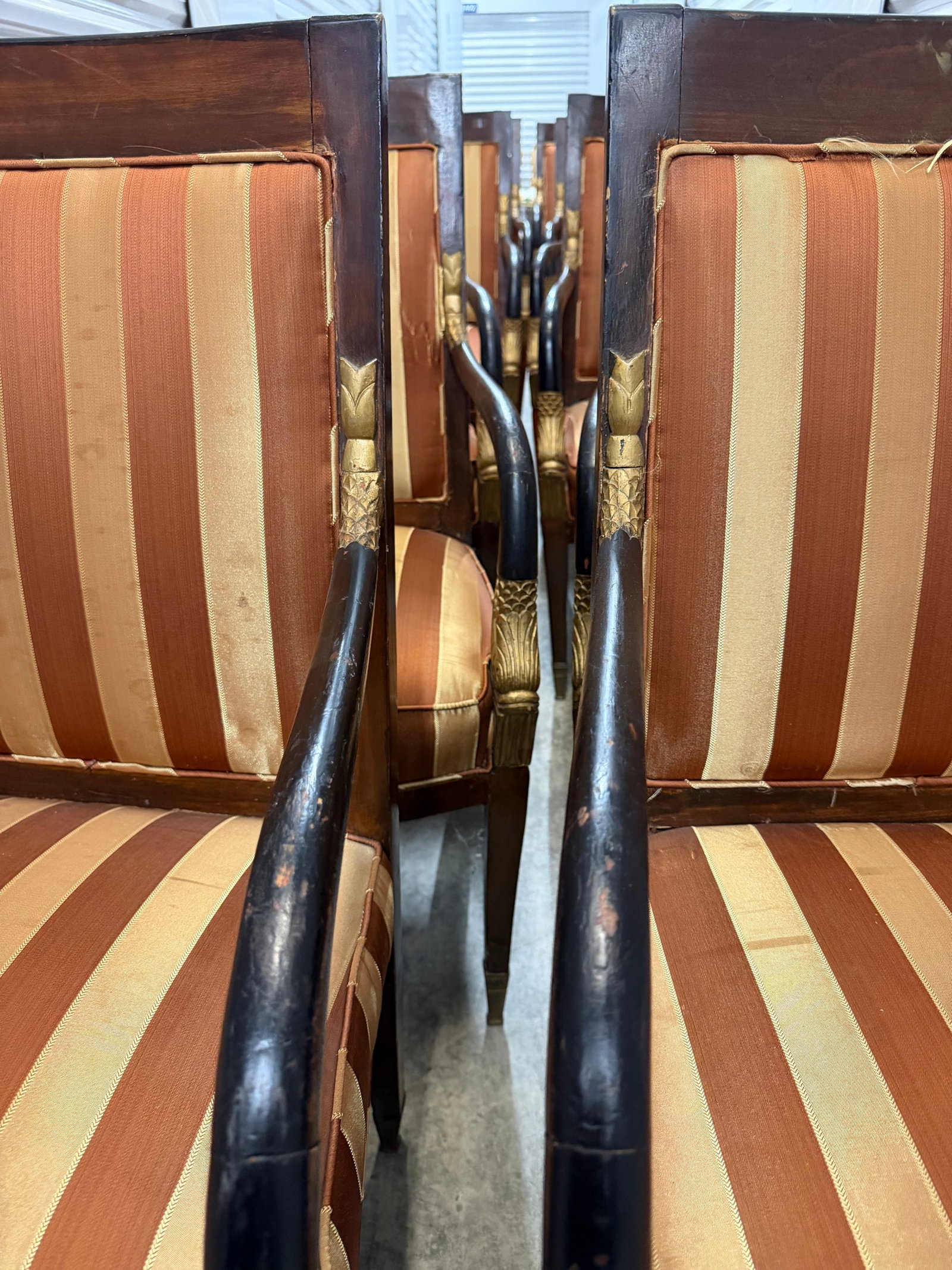 Set of Twelve Empire Style Armchairs - 4