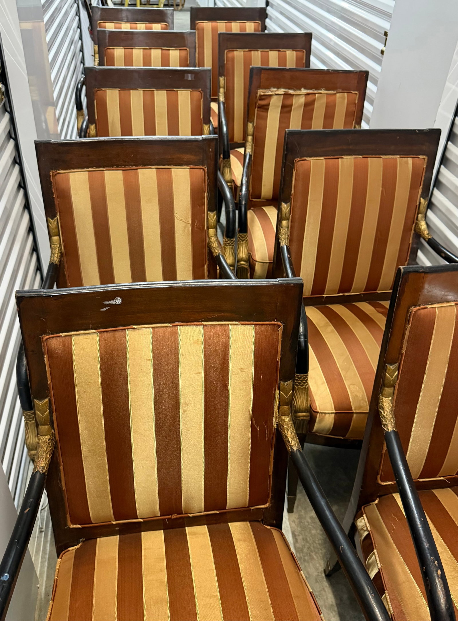 Set of Twelve Empire Style Armchairs - 8