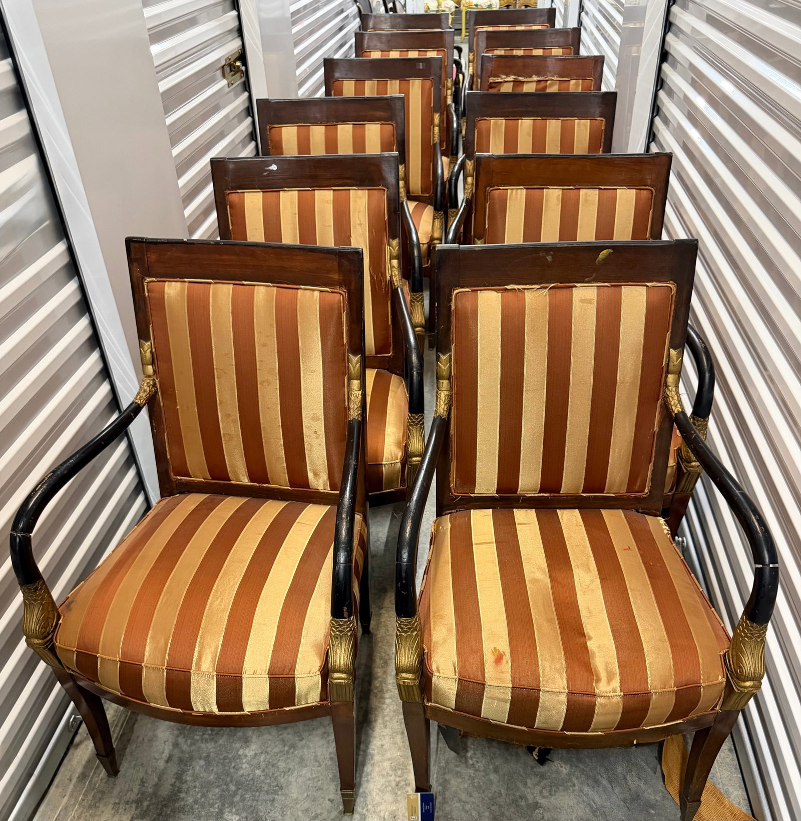 Set of Twelve Empire Style Armchairs - 9
