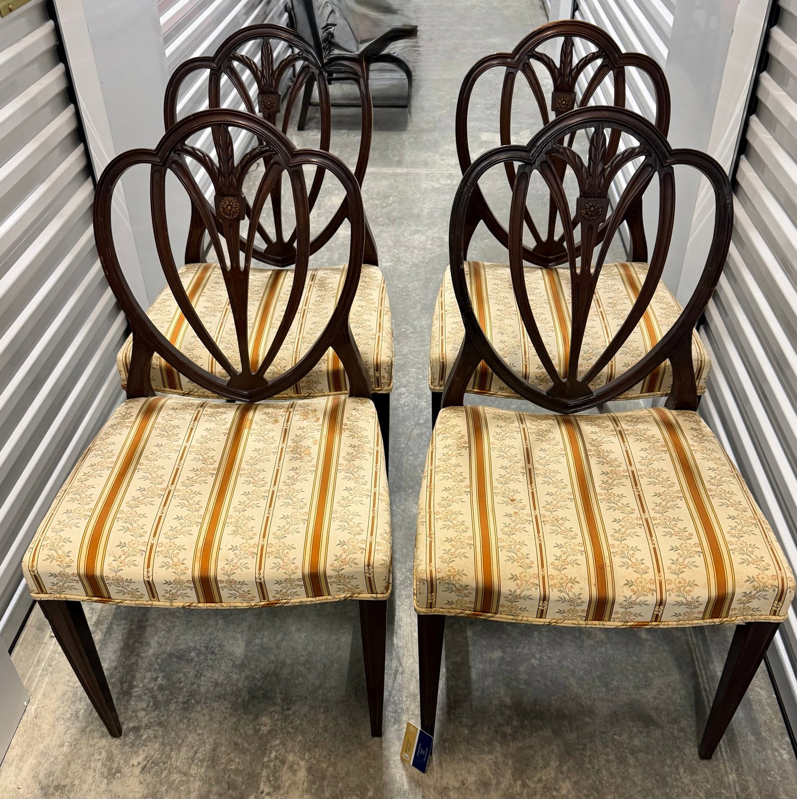Set of Four Chippendale Style Carved Mahogany Dining Chairs - 5