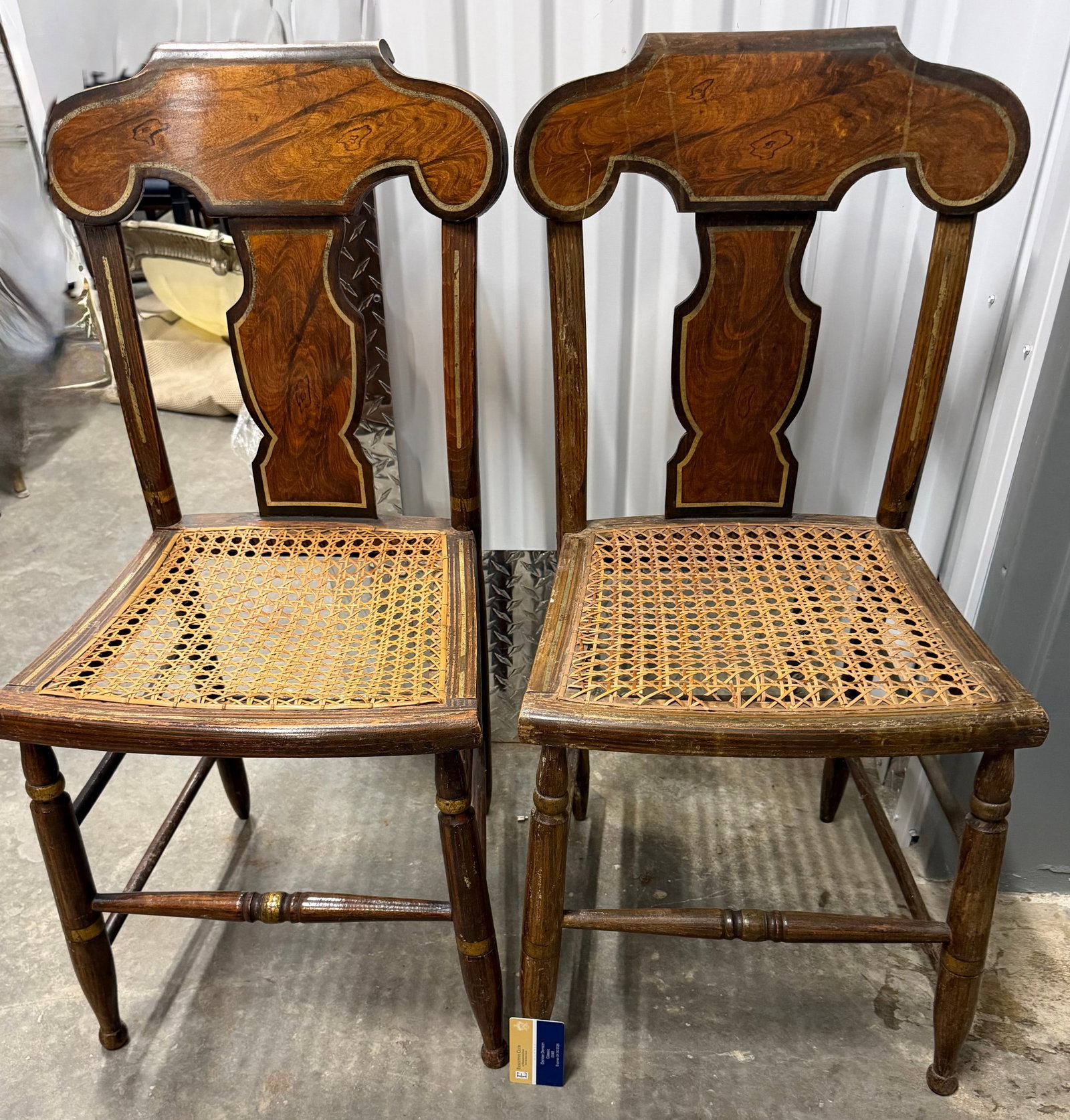 Pair of 19th Century Biedermeier Cane Seat Side Chairs - 4