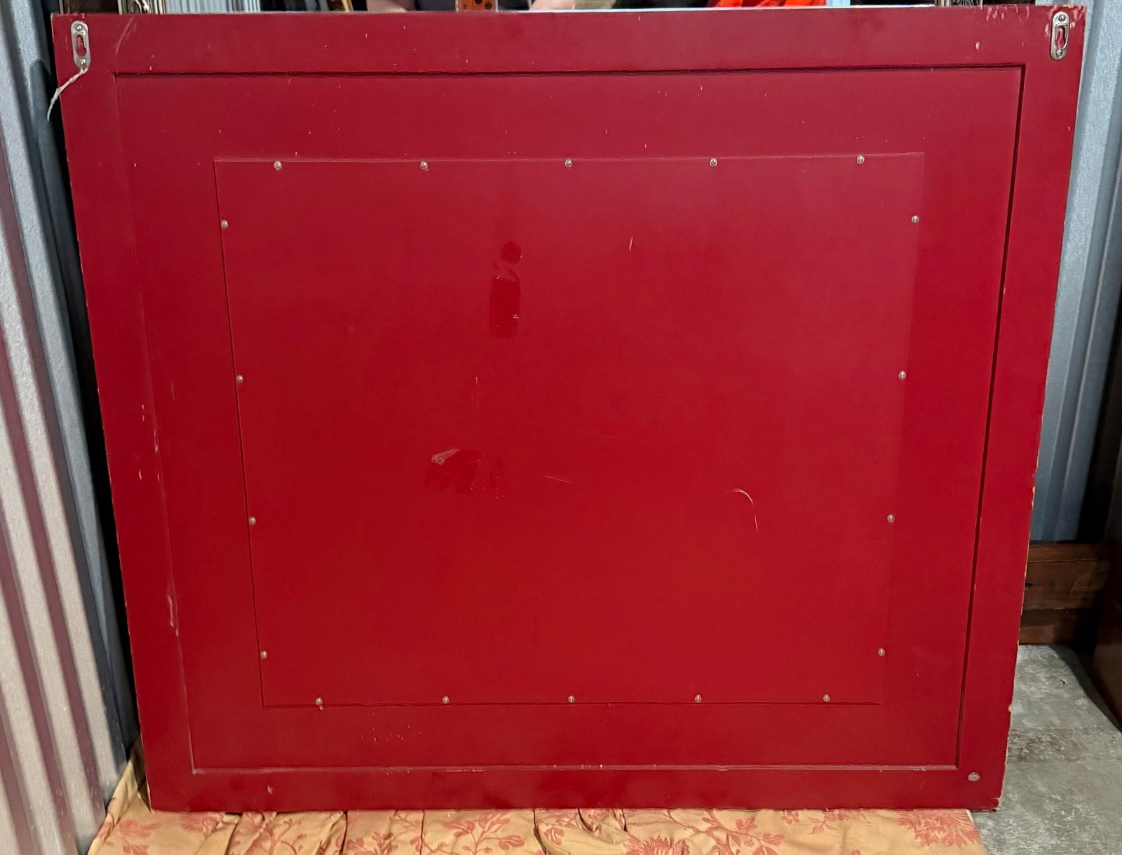 Red Beadboard Framed Wall Mirror - 4