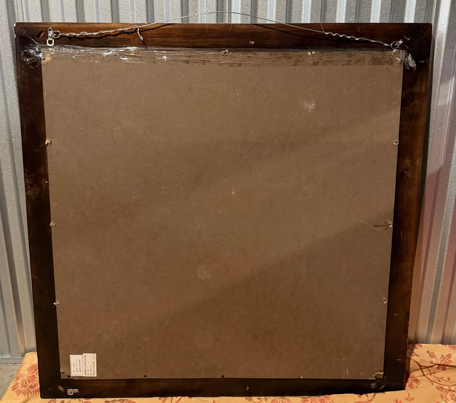 Large Rectangular Wooden Framed Mirror - 4