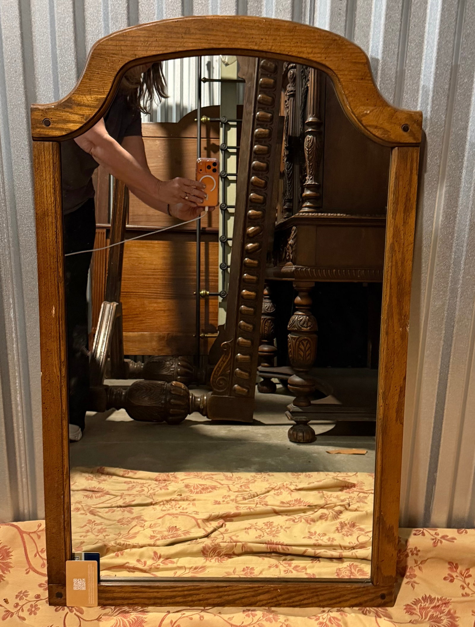 Carved Oak Wall Mirror, Early 20th Century - 2
