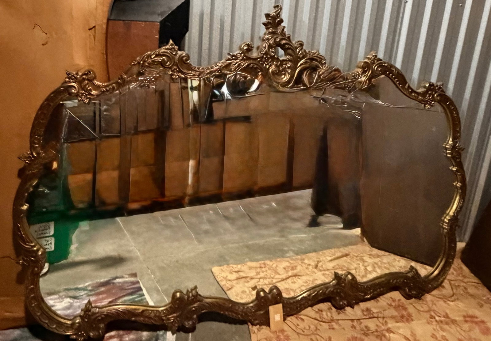 Large Giltwood Rococo Style Wall Mirror - 2