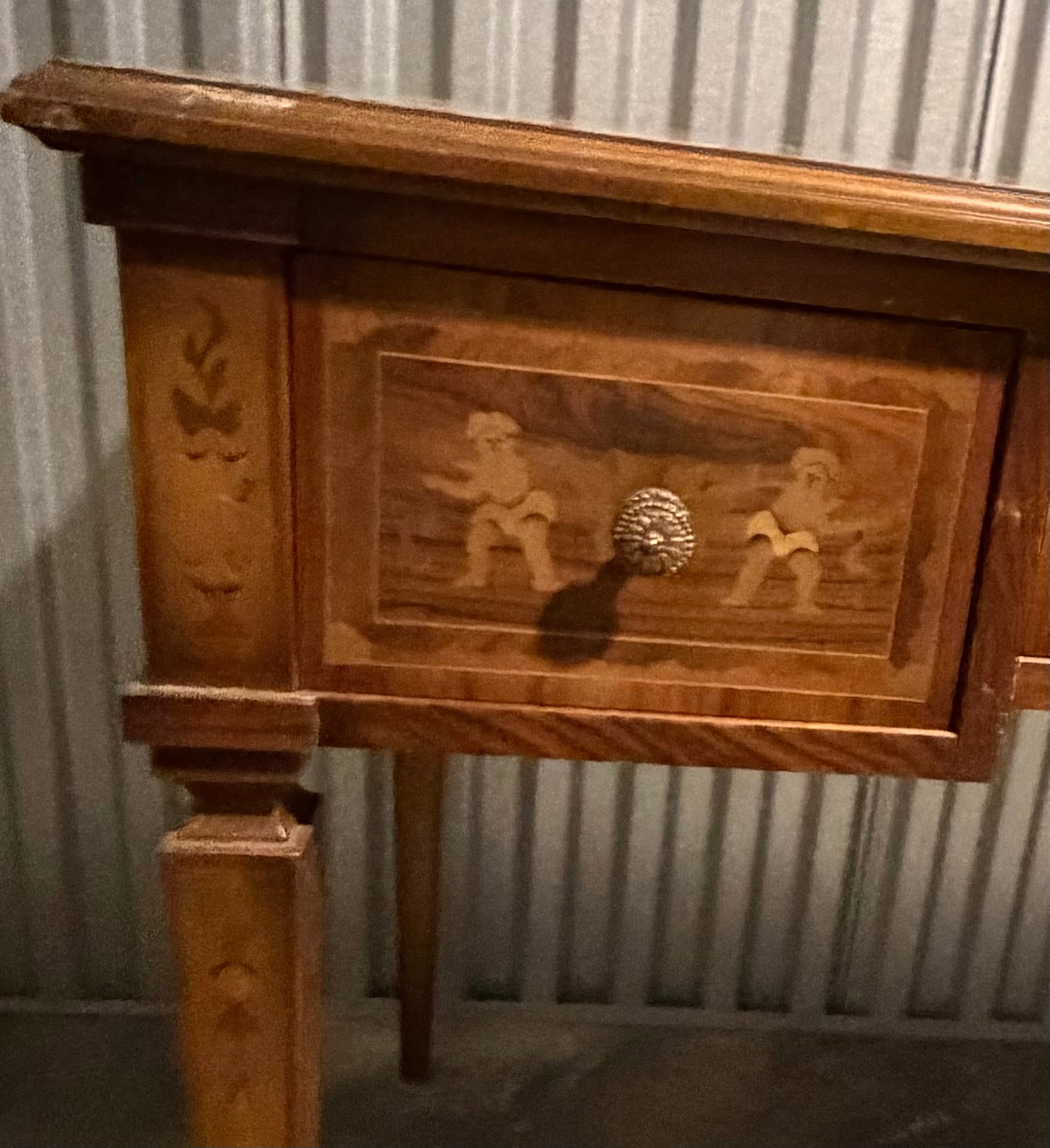Inlaid Neoclassical Style Writing Desk - 7