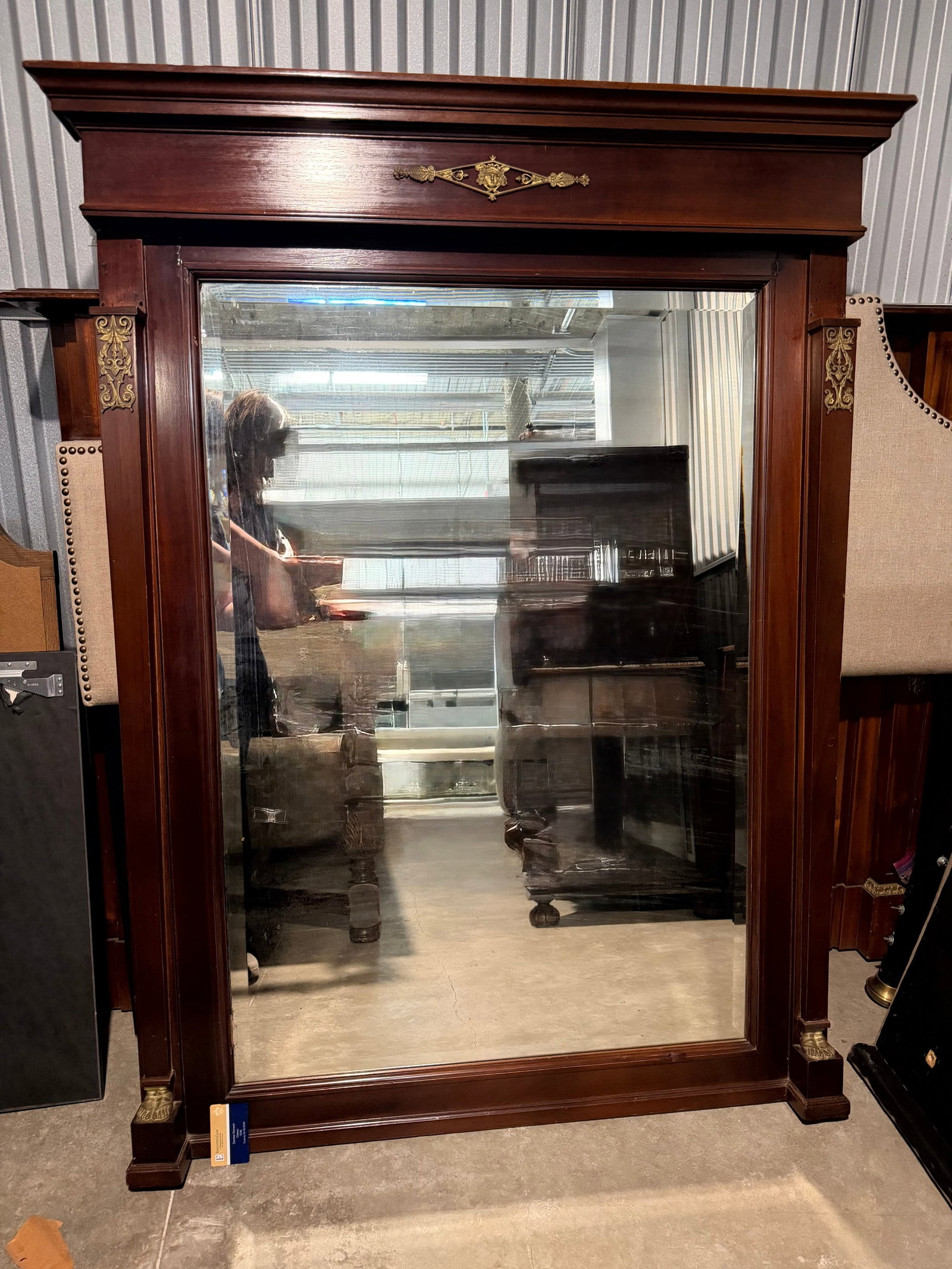 Victorian Carved Mahogany Overmantel Mirror - 2