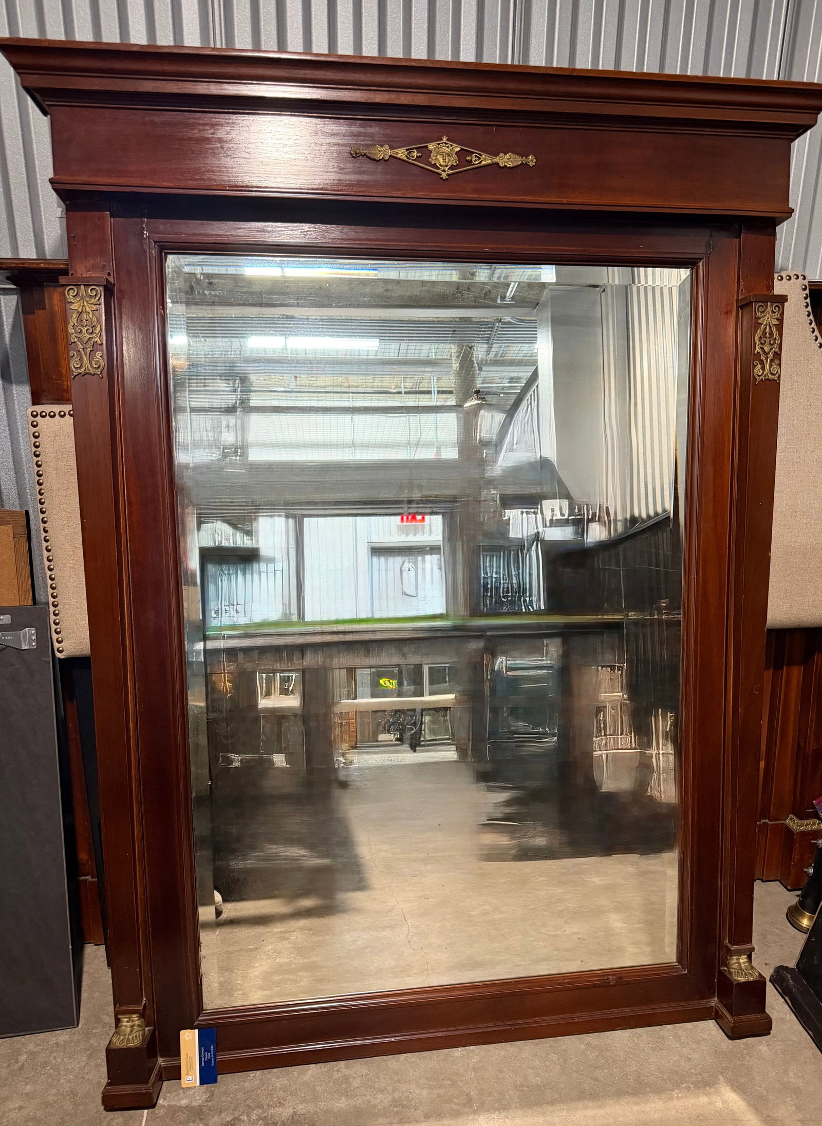 Victorian Carved Mahogany Overmantel Mirror - 3