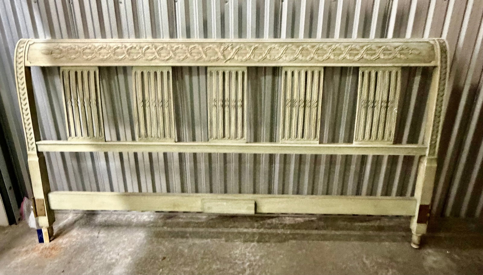 Carved and Painted Neoclassical Style Headboard - 3