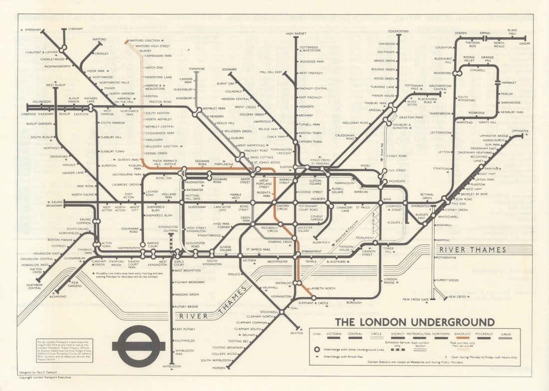 London Underground tube map. Opening of Jubilee Line. GARBUTT. 1 May 1979 (1 of 1)