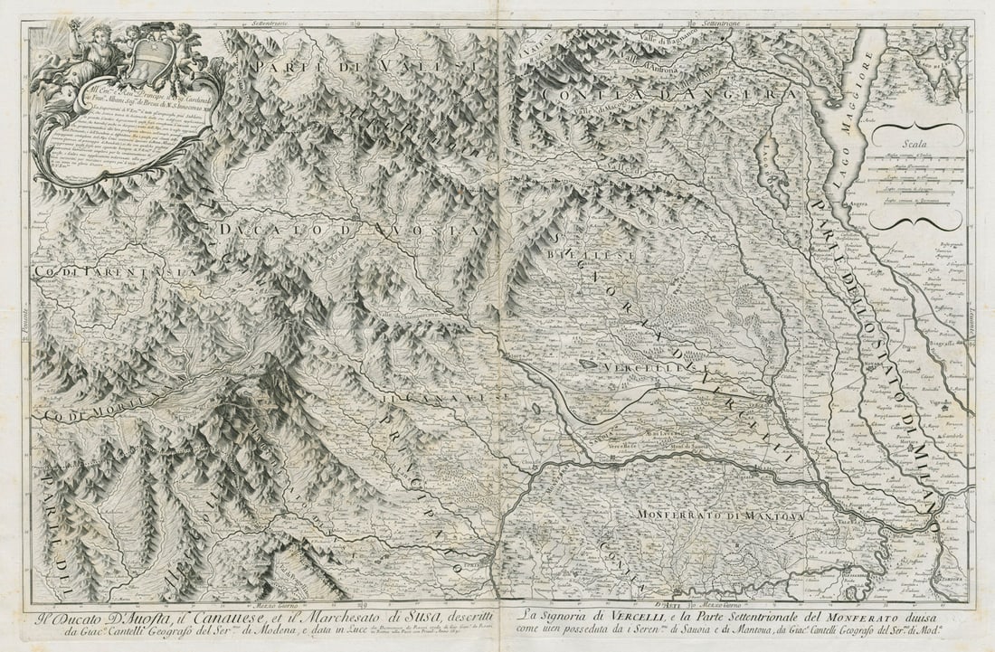 Il Ducato d'Auosta…. Southern Piedmont. Western Liguria. ROSSI/CANTELLI 1691 map (1 of 1)