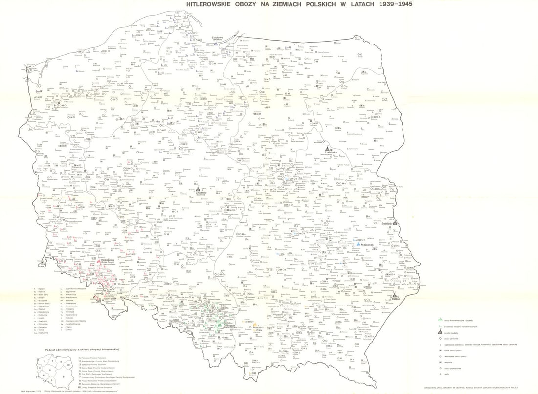 Nazi camps in Poland—World War Two—PWN—Nazi Crimes Commission 1979 old map (1 of 1)