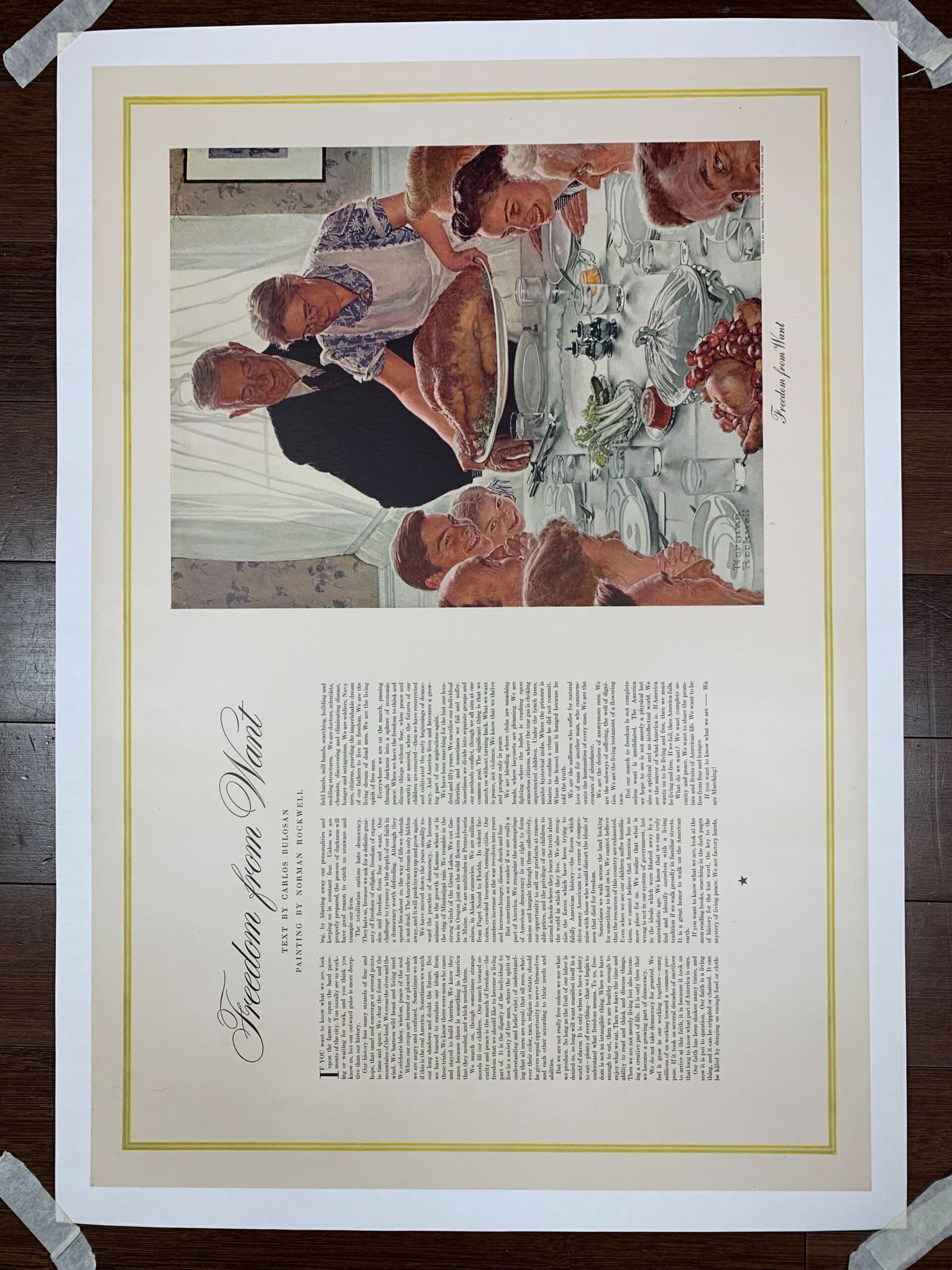 The Four Wants - Norman Rockwell (1943) 20x28 US Posters LB (x4) - 3