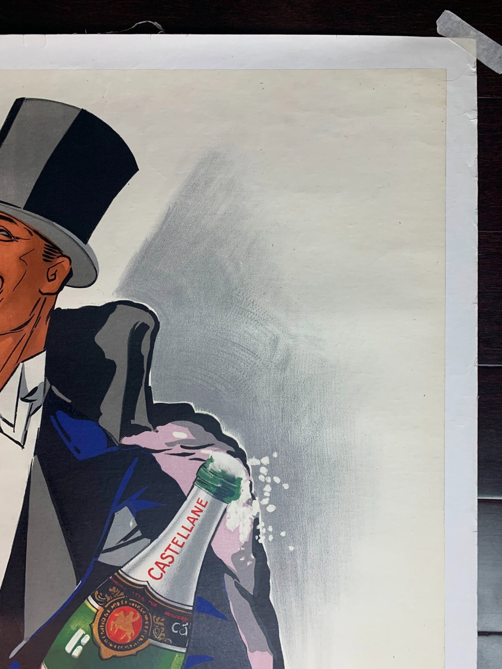 Champagne De Castellene - Art By Leon Dupin (1930) 39.375x55.25 French Poster LB - 5