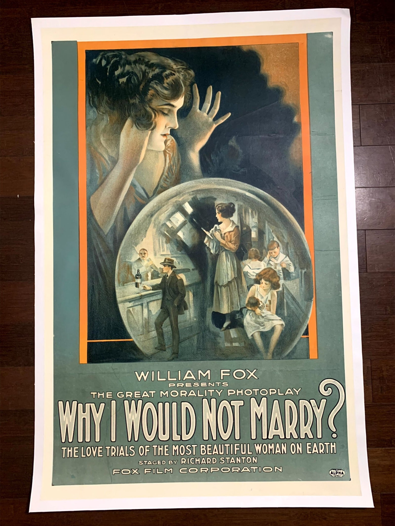Why I Would Not Marry (1918) US One Sheet Movie Poster LB: Title: Why I Would Not Marry (1918) US One Sheet Movie Poster LB Description: Why I Would Not Marry (1918) US One Sheet Movie Poster LB\n\nPlease refer to the attached photos to determine the conditio